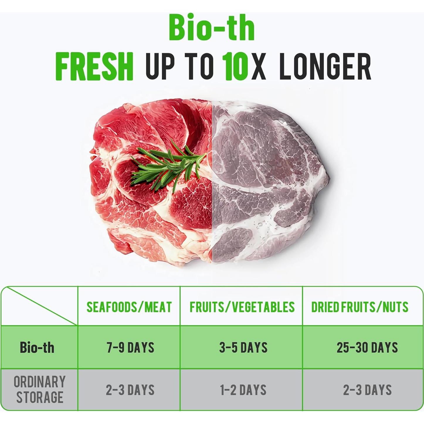 Sellador al vacío Bio-th GM-77 compacto 120W con 15 bolsas