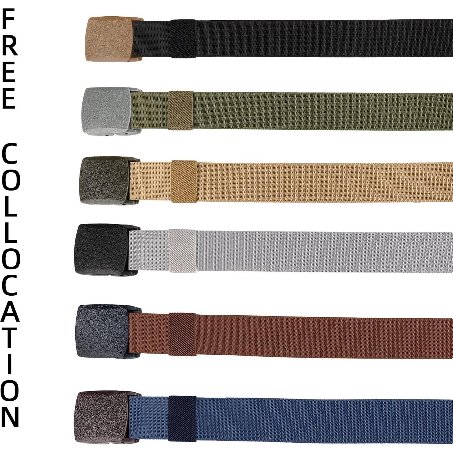Cinturón Táctico Militar Nylon 6 Colores Ajustable 125 cm