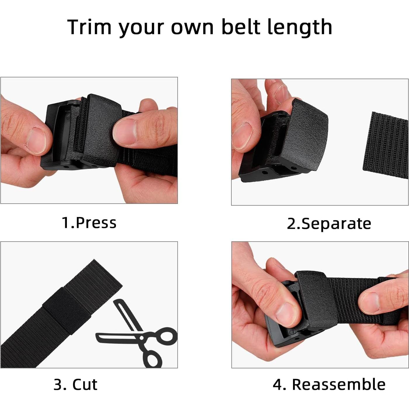 Cinturón Táctico Militar Nylon 6 Colores Ajustable 125 cm