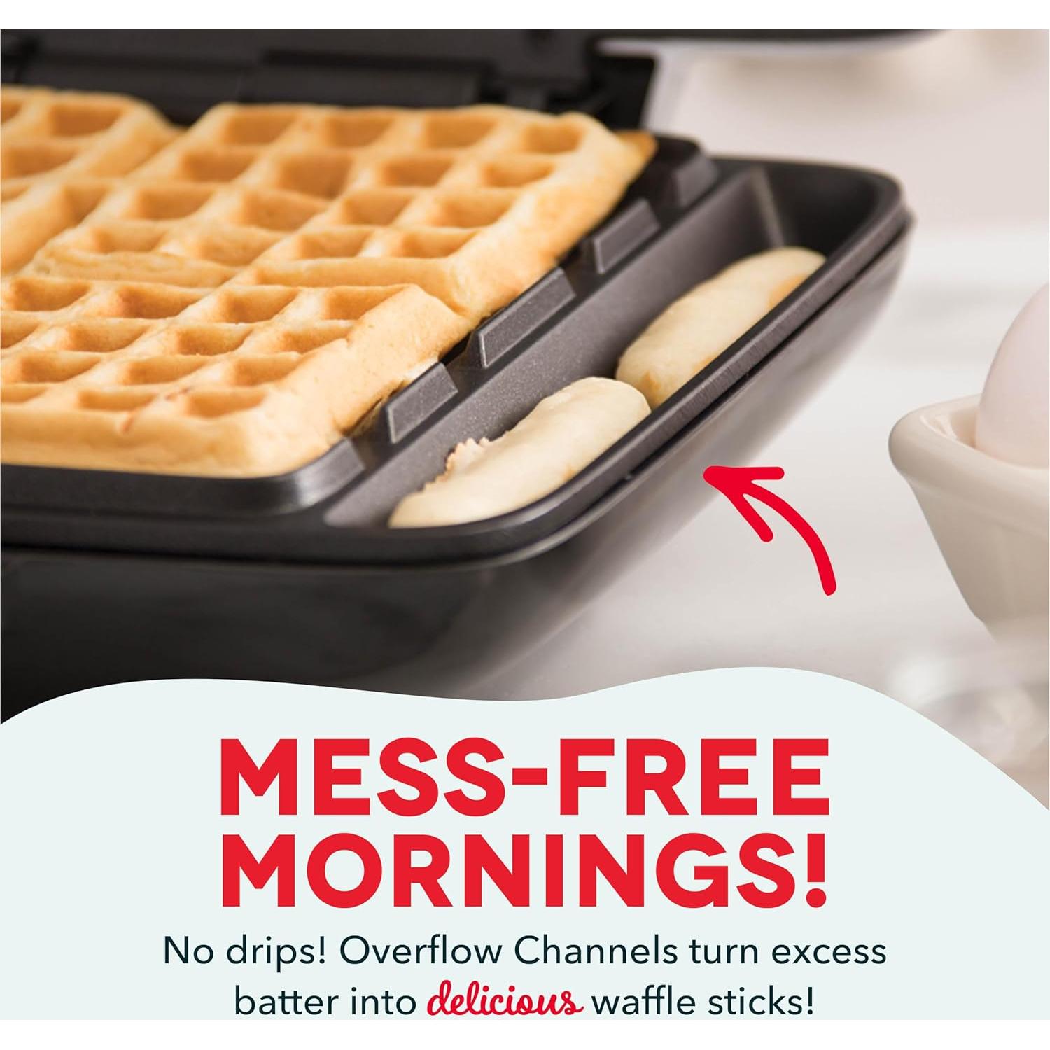 Máquina de Waffles Dash Deluxe 1200W Antiadherente Aqua