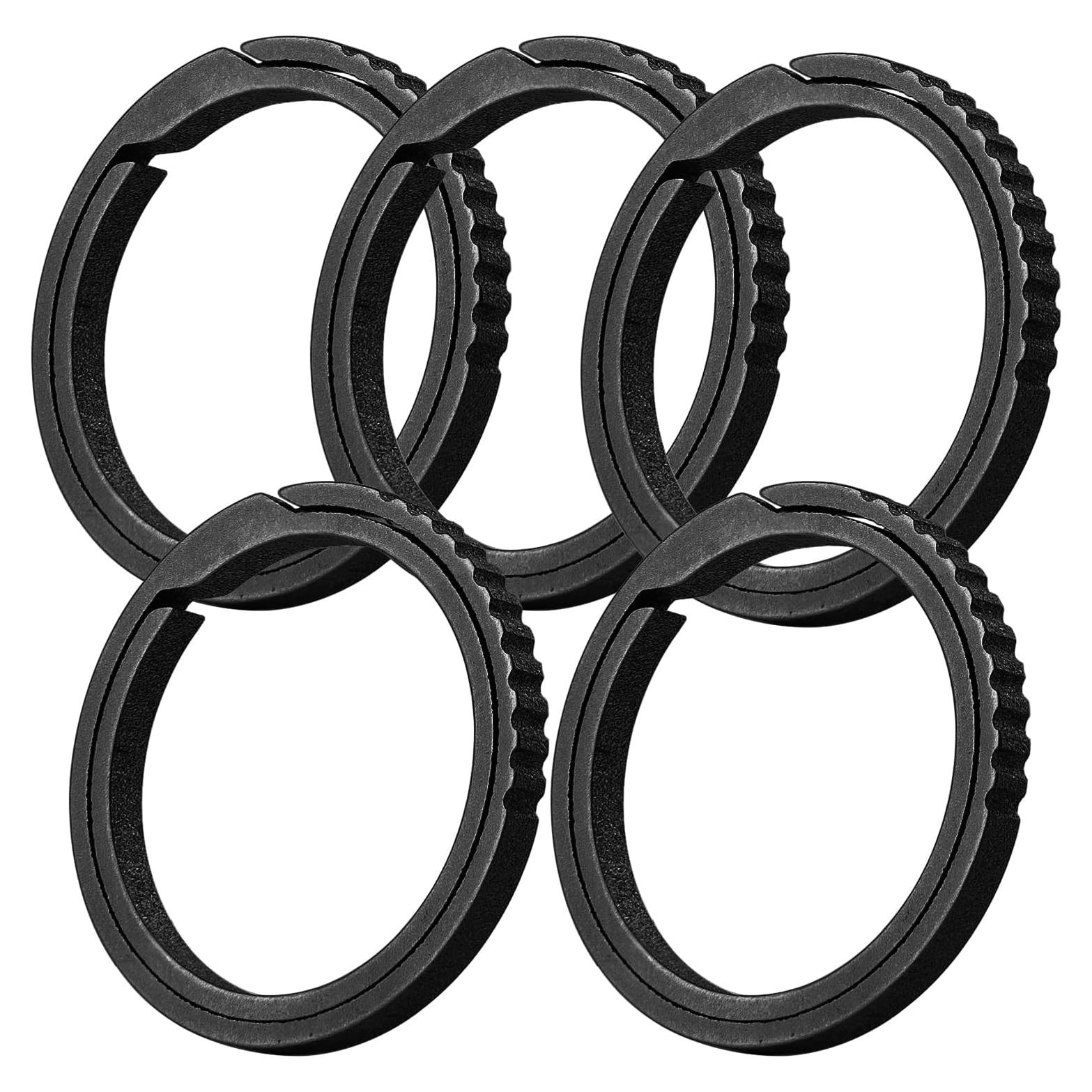 Anillos de llavero de titanio TISUR, 5 unidades, 29 mm