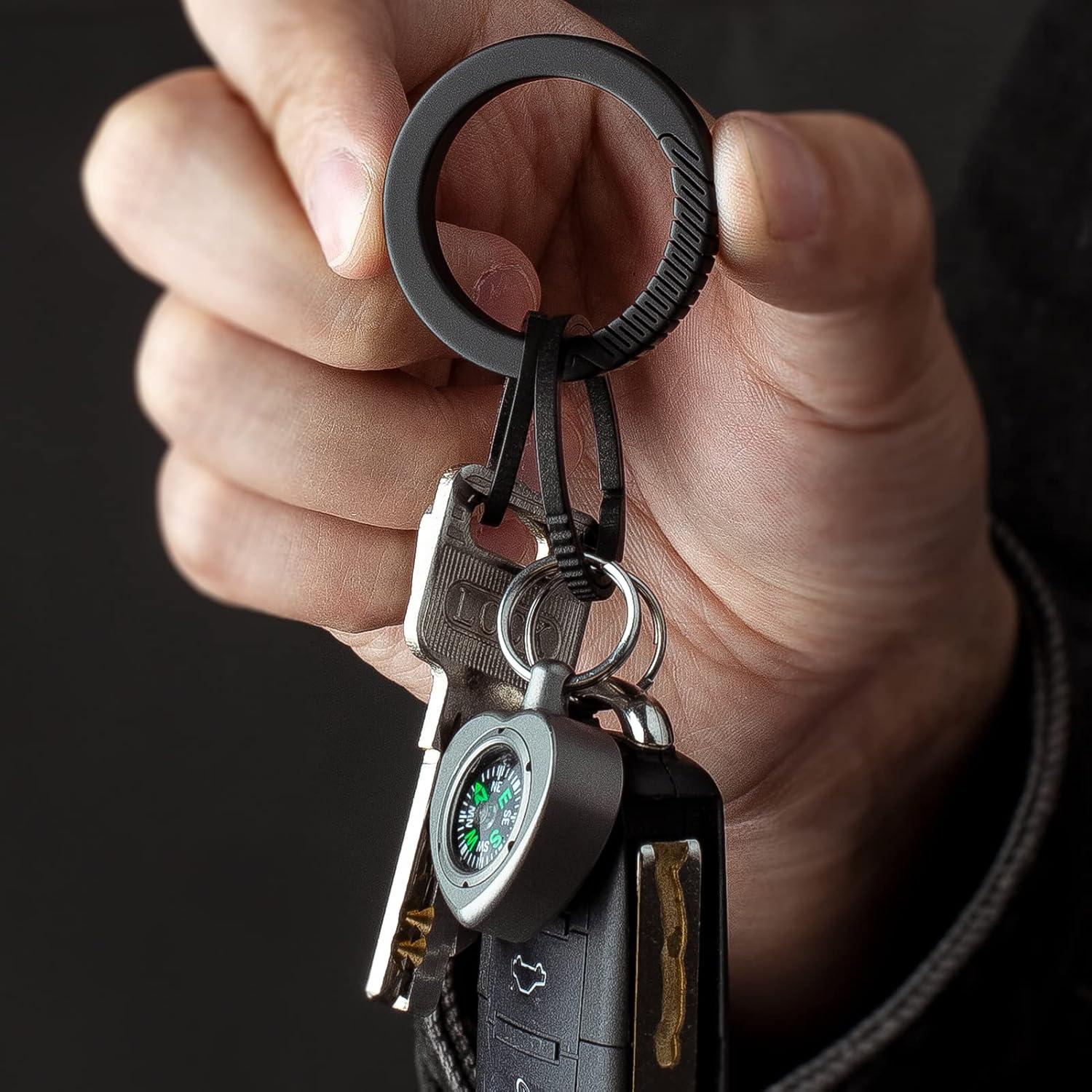 Anillos de llavero de titanio TISUR, 5 unidades, 29 mm