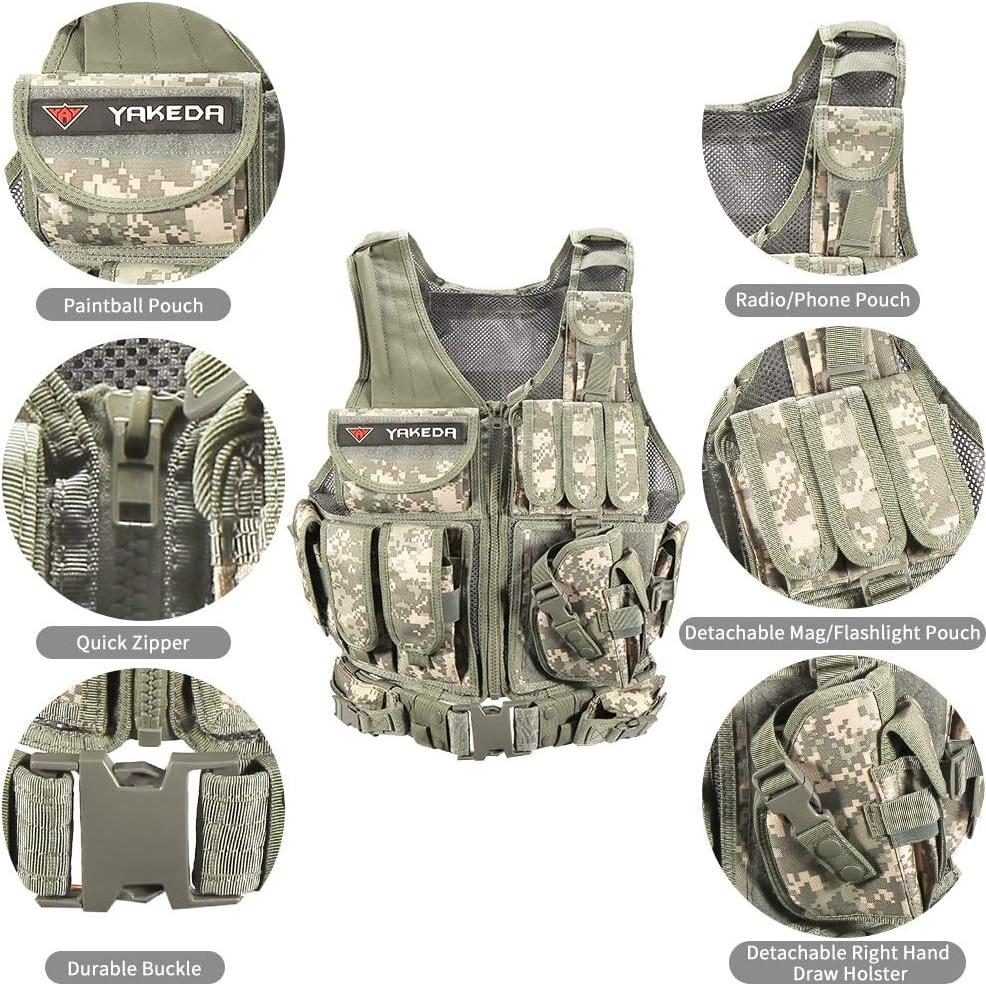 Chaleco Táctico vAv YAKEDA Ajustable Nylon Transpirable