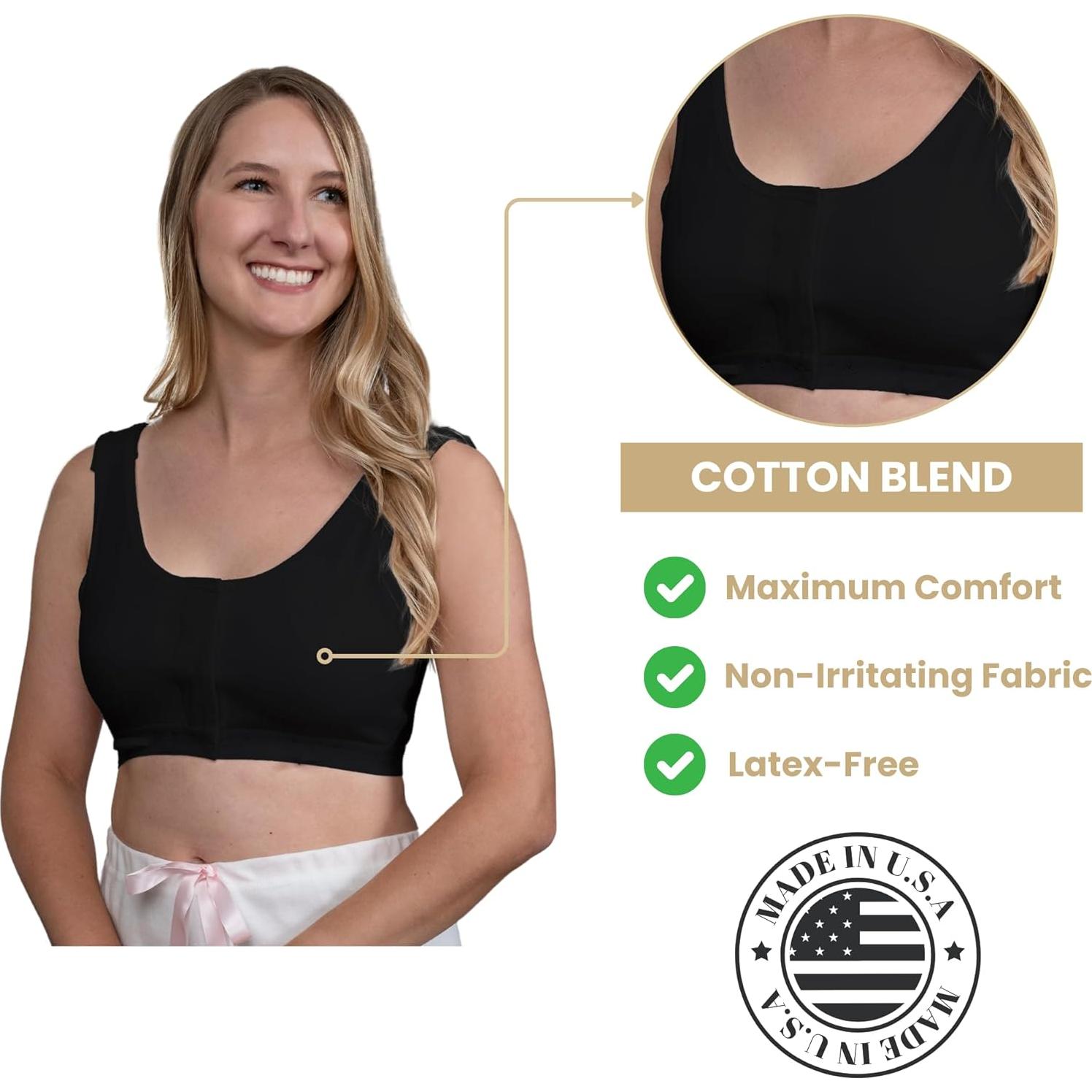 Sostén Gentle Touch Surg-Ease 4X Negro para recuperación