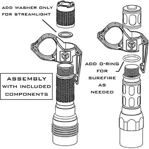 Anillo de Linterna Thyrm SwitchBack Grande 2.0 Negro