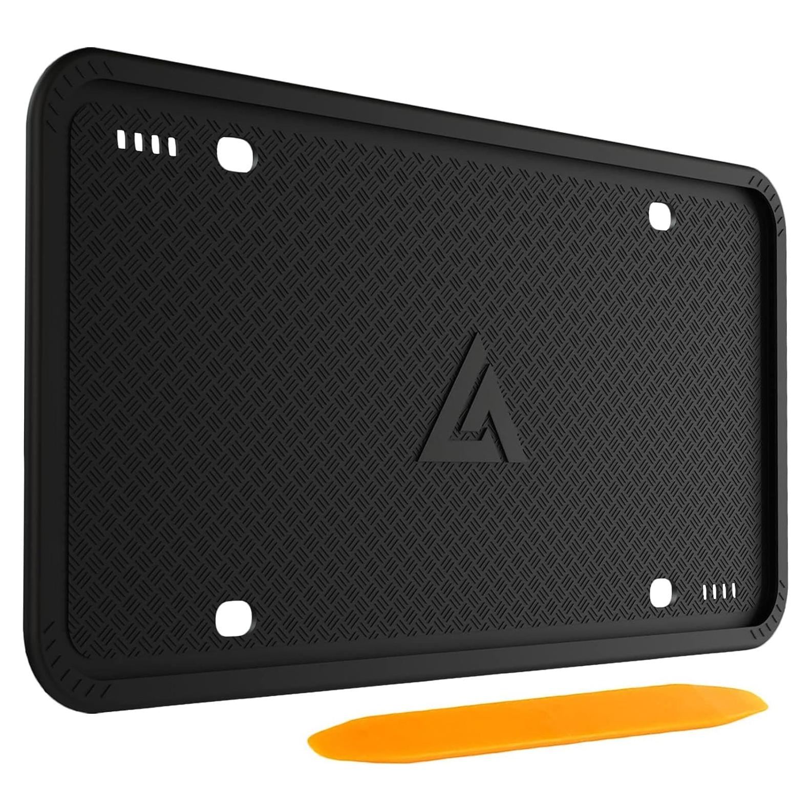 Marco de Placa de Licencia Aujen Negro Silicona 1 Unidad