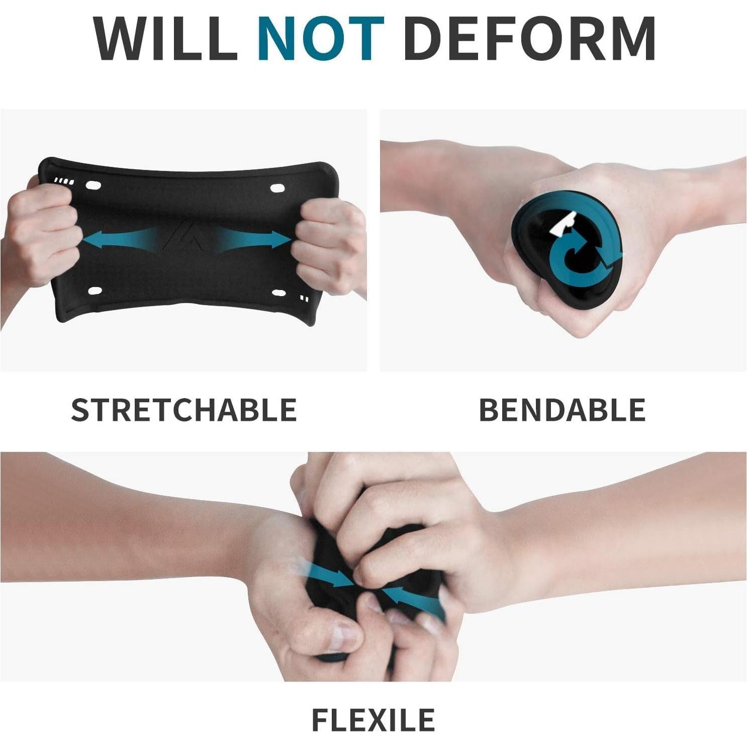 Marco de Placa de Licencia Aujen Negro Silicona 1 Unidad