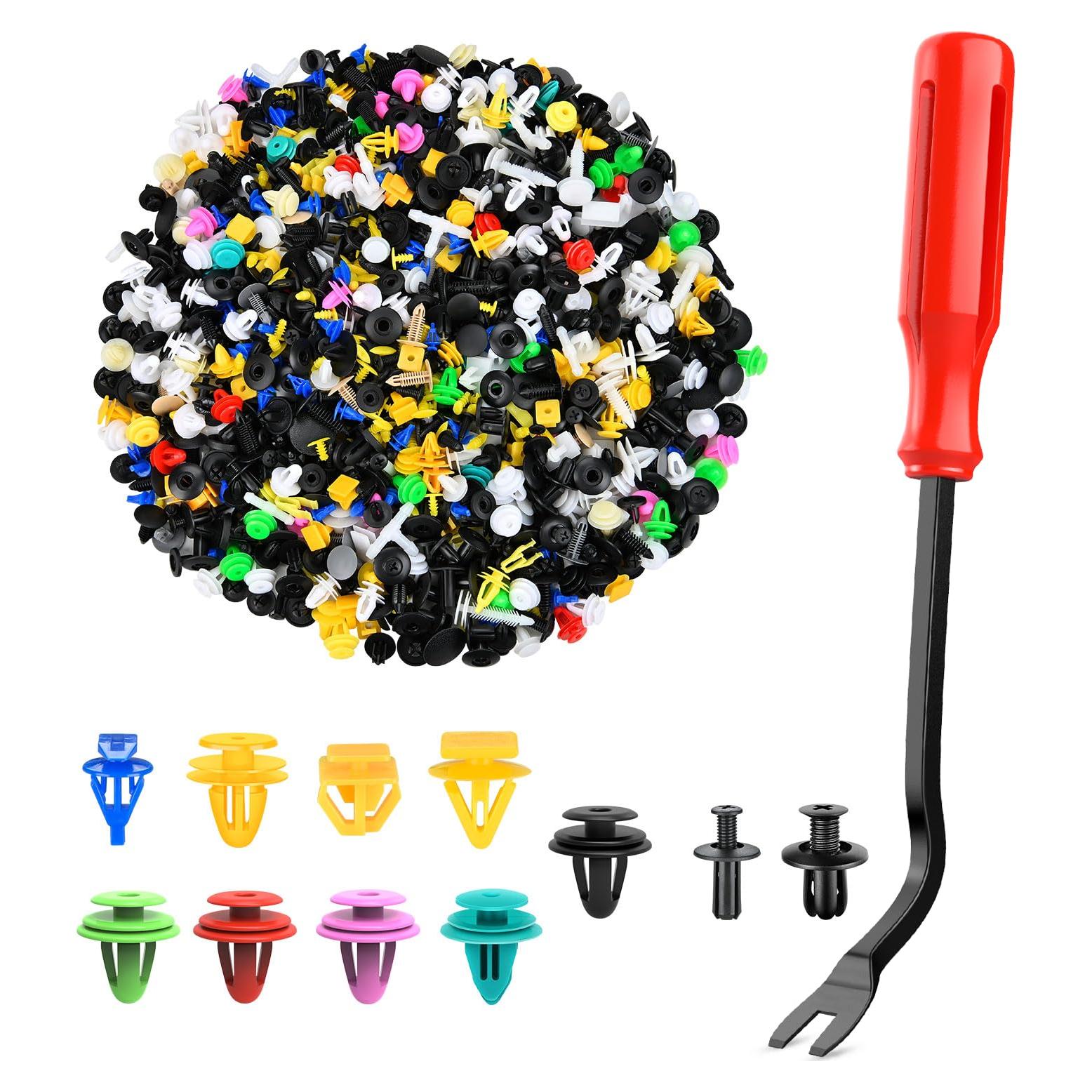 GOOACC 1000 Clips Universales para Automóviles + Removedor