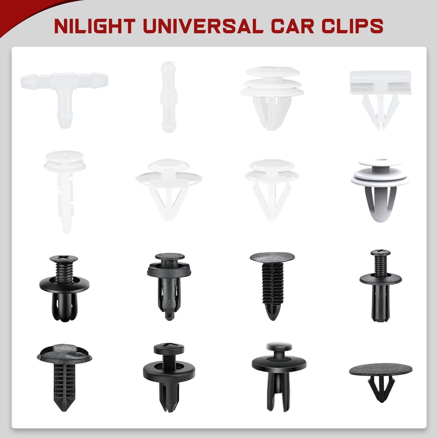 GOOACC 1000 Clips Universales para Automóviles + Removedor