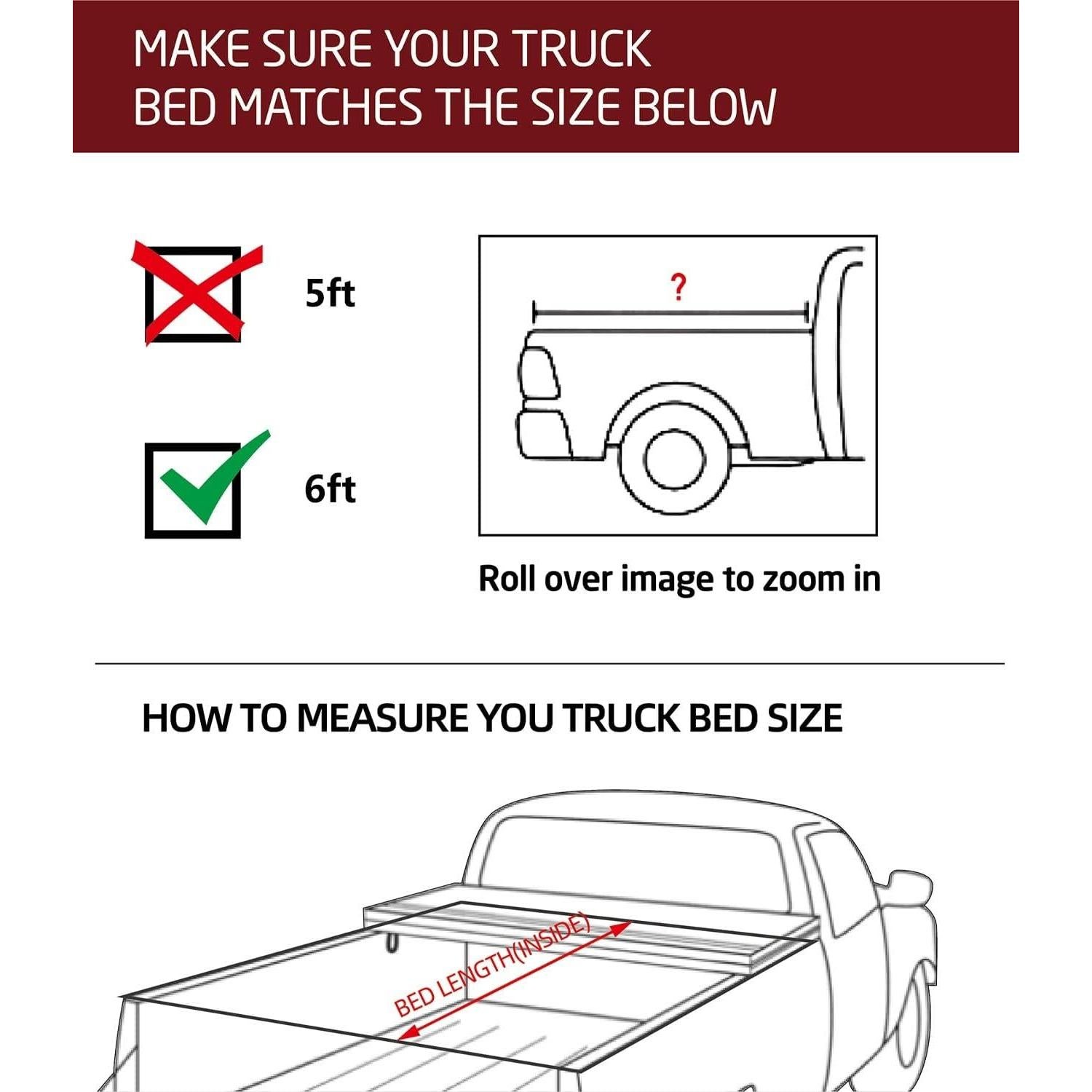 Cubierta Tonneau Kikito KTTT060 Plegado Suave 6ft Tacoma 2016-2025