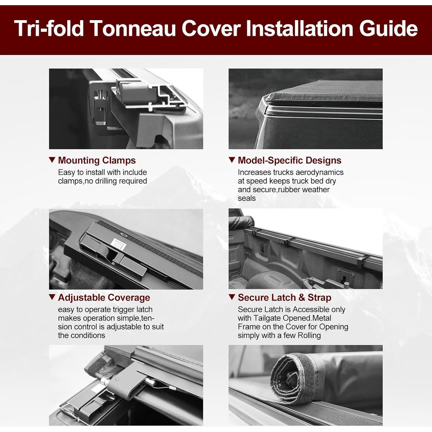 Cubierta Tonneau Roll-Up Suave Kikito para Toyota Tacoma 2016-2025 1.52m