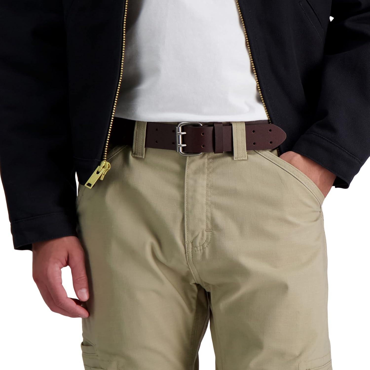 Cinturón de cuero Dickies para hombres 3X Marrón