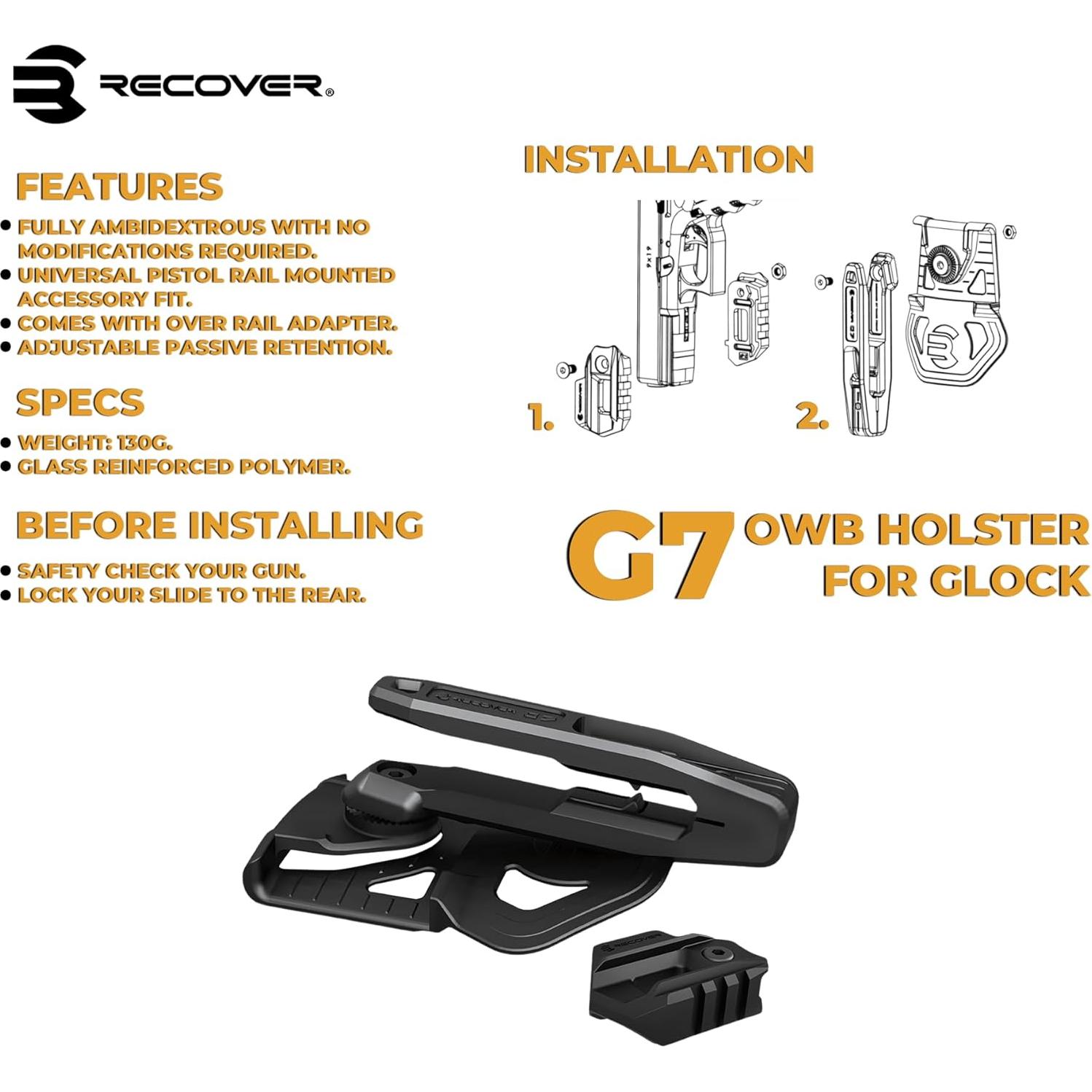 Funda OWB Recover Tactical G7 para Pistolas Doble Fila