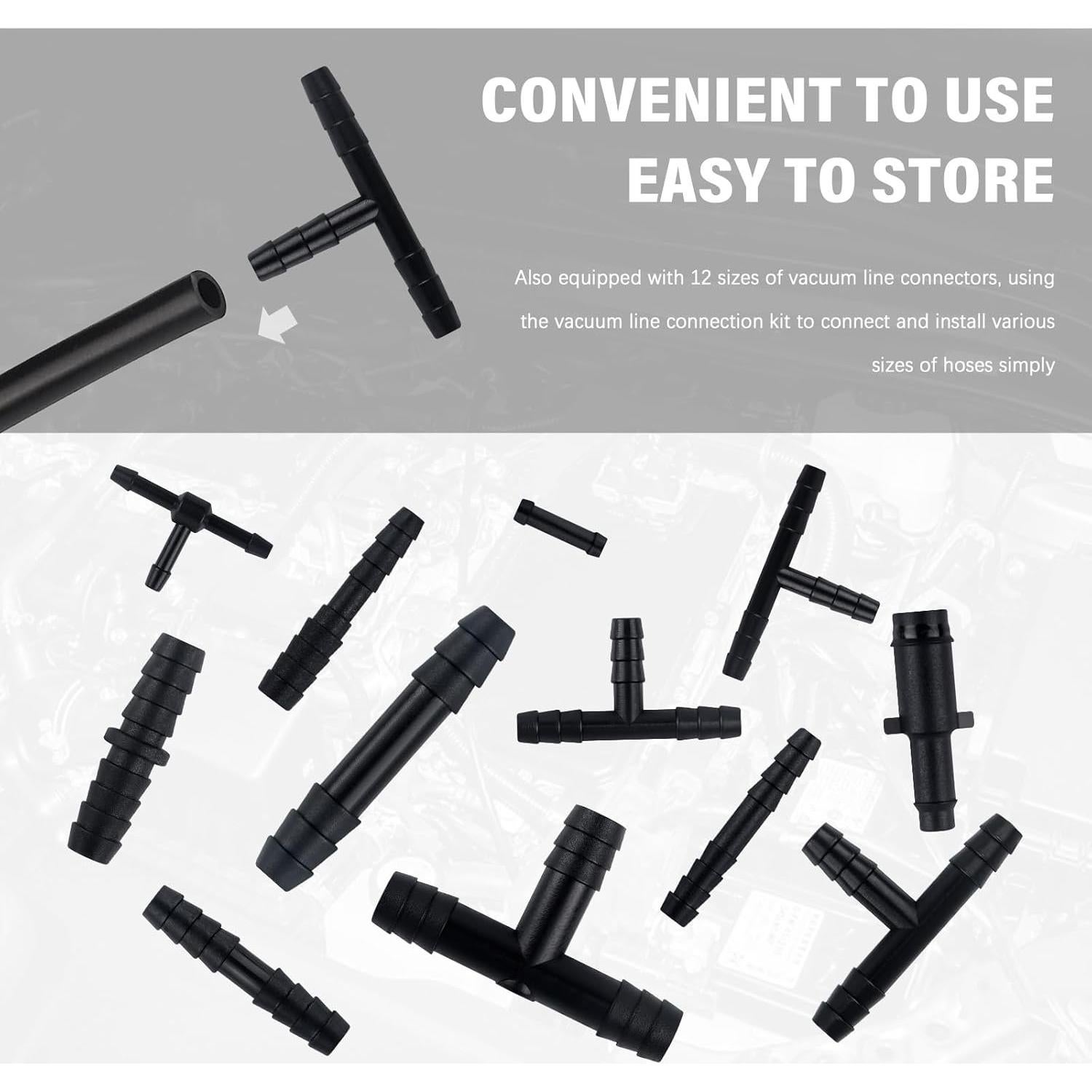 Kit de Conectores de Manguera de Vacío OFBAND 64PCS Nylon