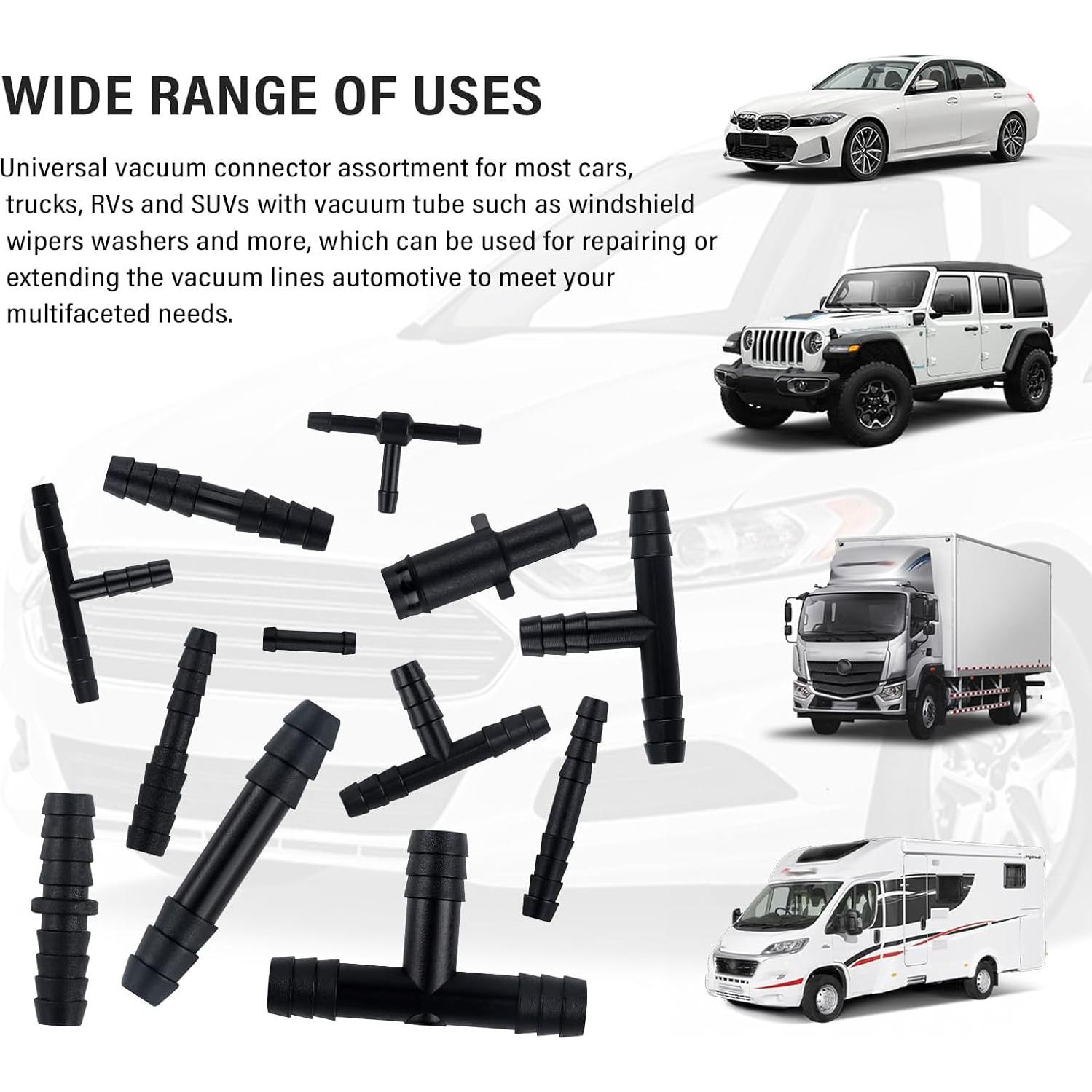 Kit de Conectores de Manguera de Vacío OFBAND 64PCS Nylon