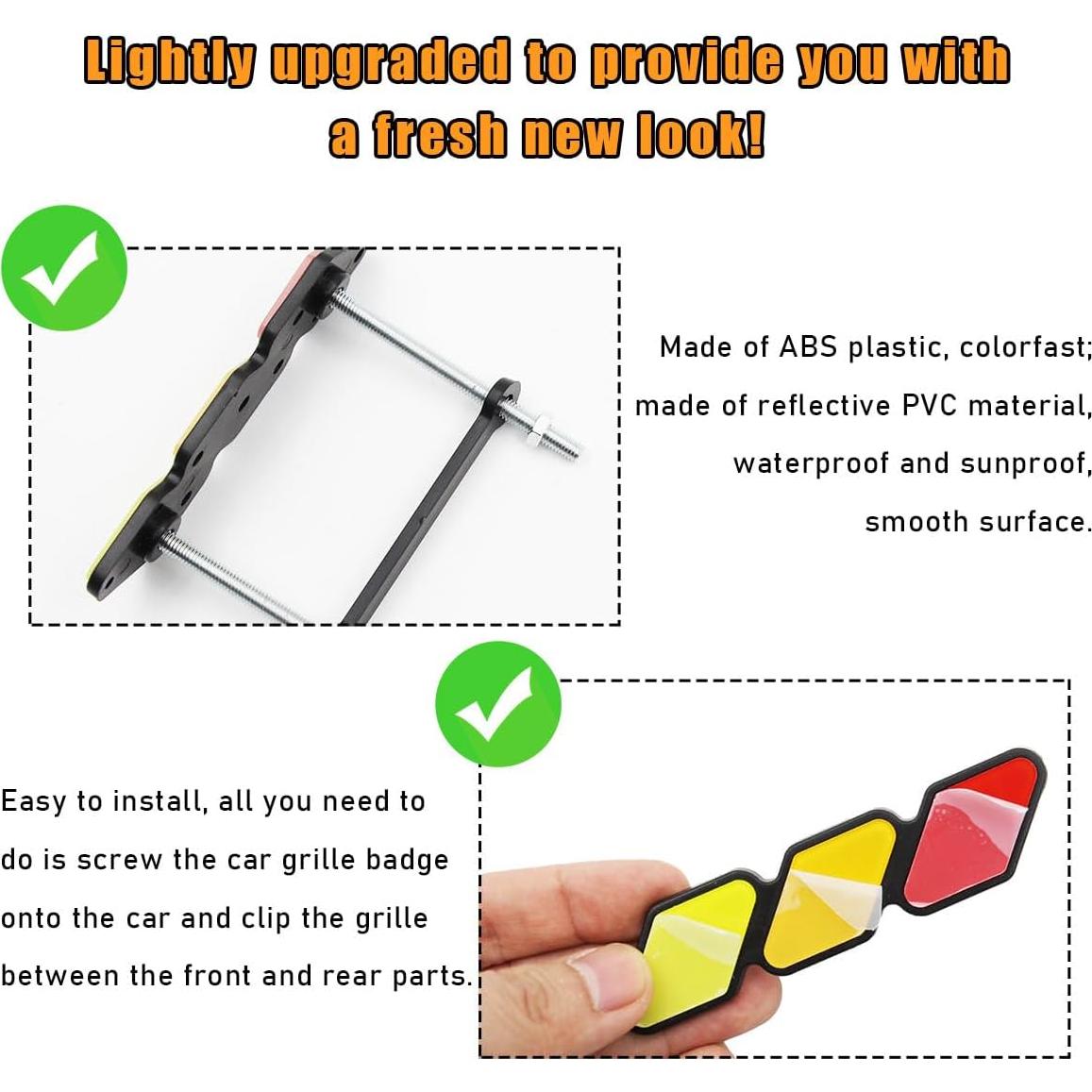 Insignia Decorativa de Rejilla Tricolor Povtii - Estilo A