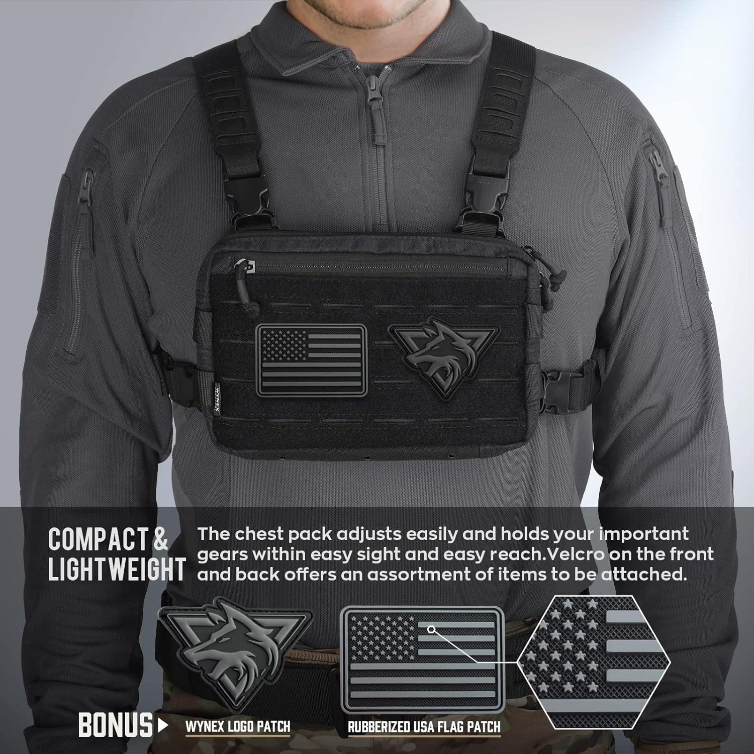 Bolsa de Pecho WYNEX Wy-0212B Negra para Senderismo