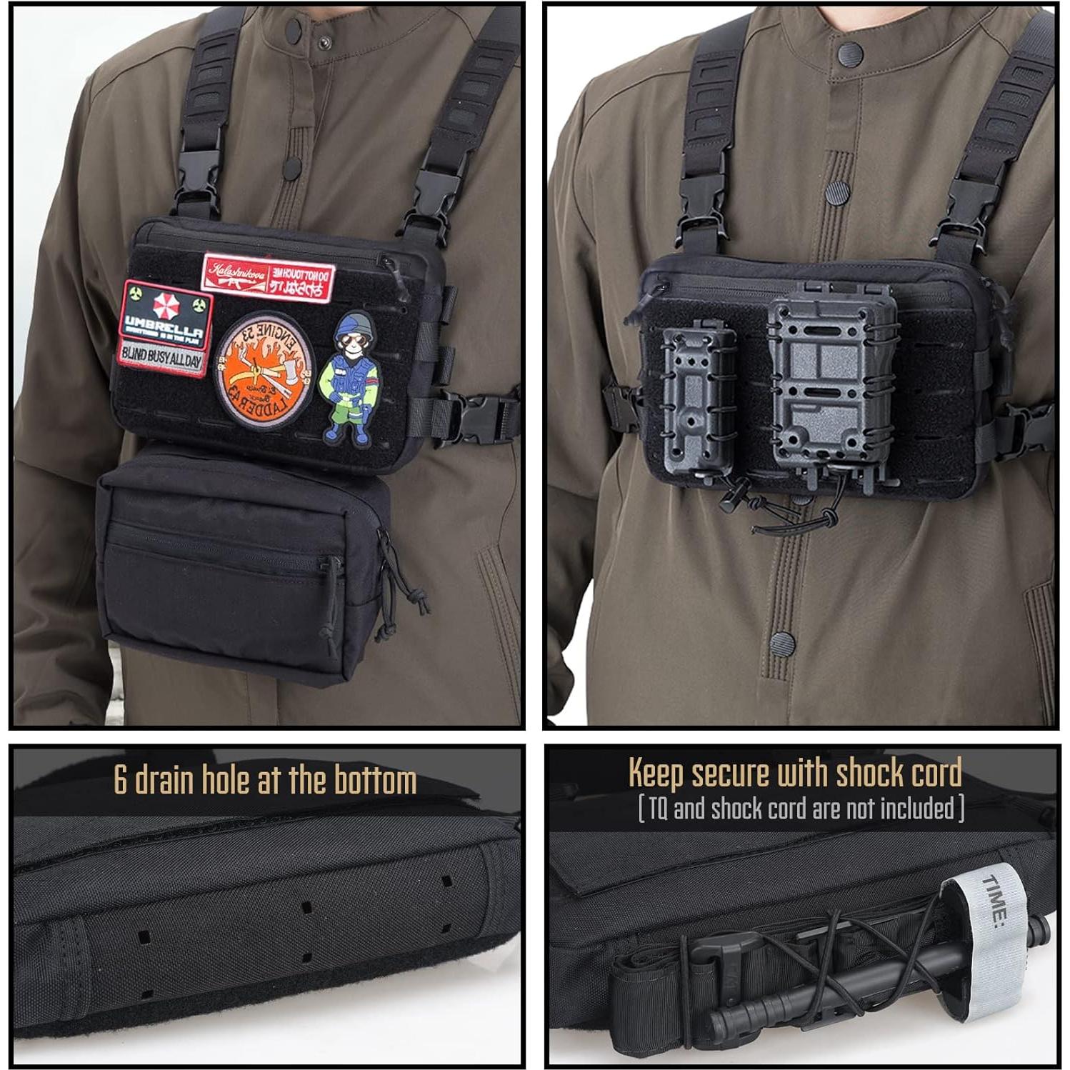 Bolsa de Pecho WYNEX Wy-0212B Negra para Senderismo