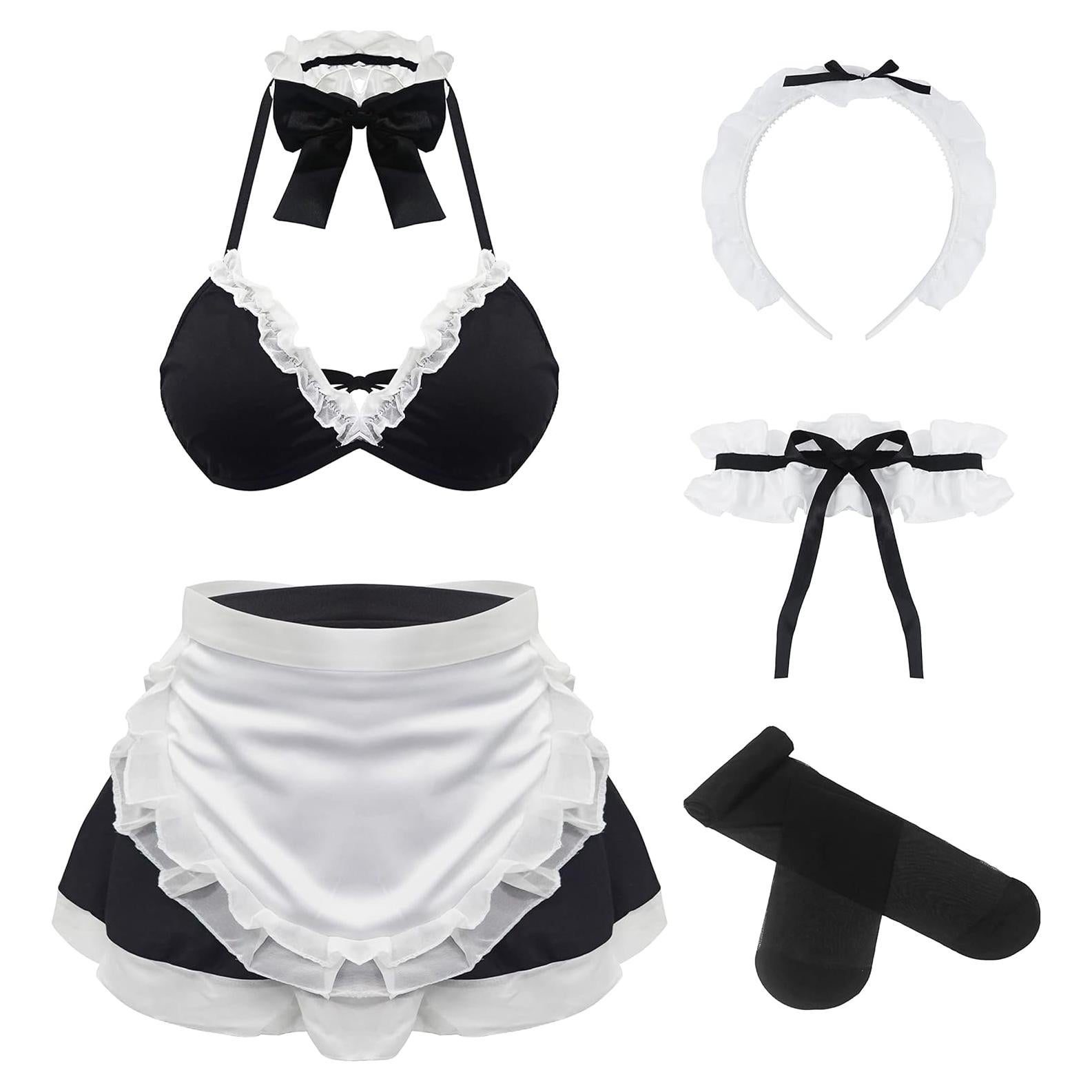 Disfraz de Sirvienta Anime Paloli Lencería Sexy para Mujeres