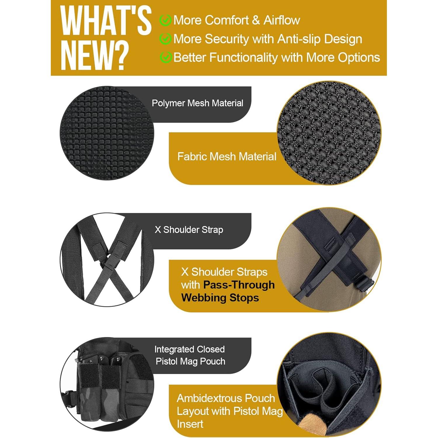 Chaleco Táctico OneTigris MOLLE Verde Ajustable 520g