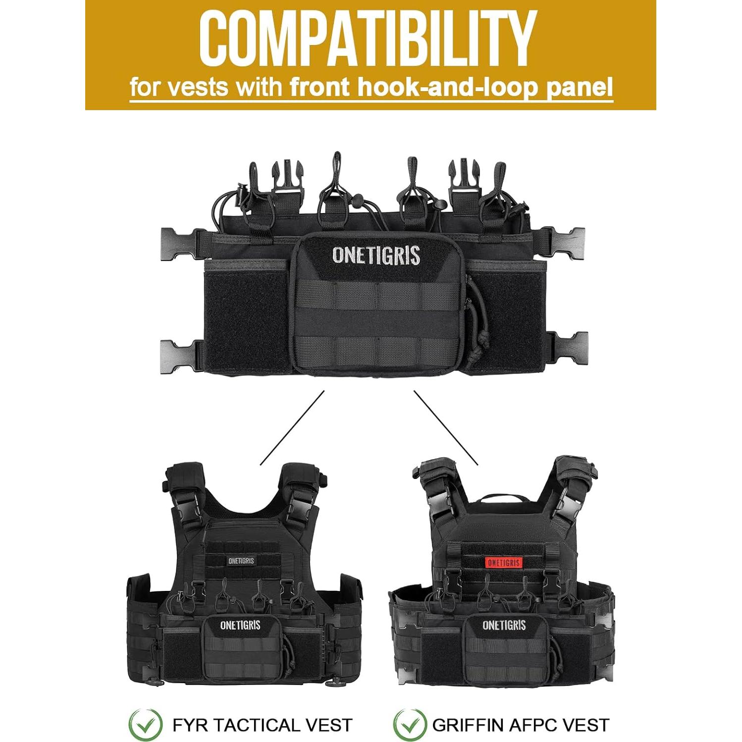 Chaleco Táctico OneTigris MOLLE Verde Ajustable 520g