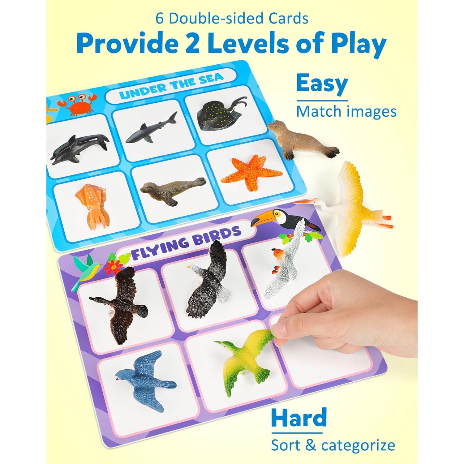 Juguete Educativo de Clasificación Coogam - Animales y Tarjetas