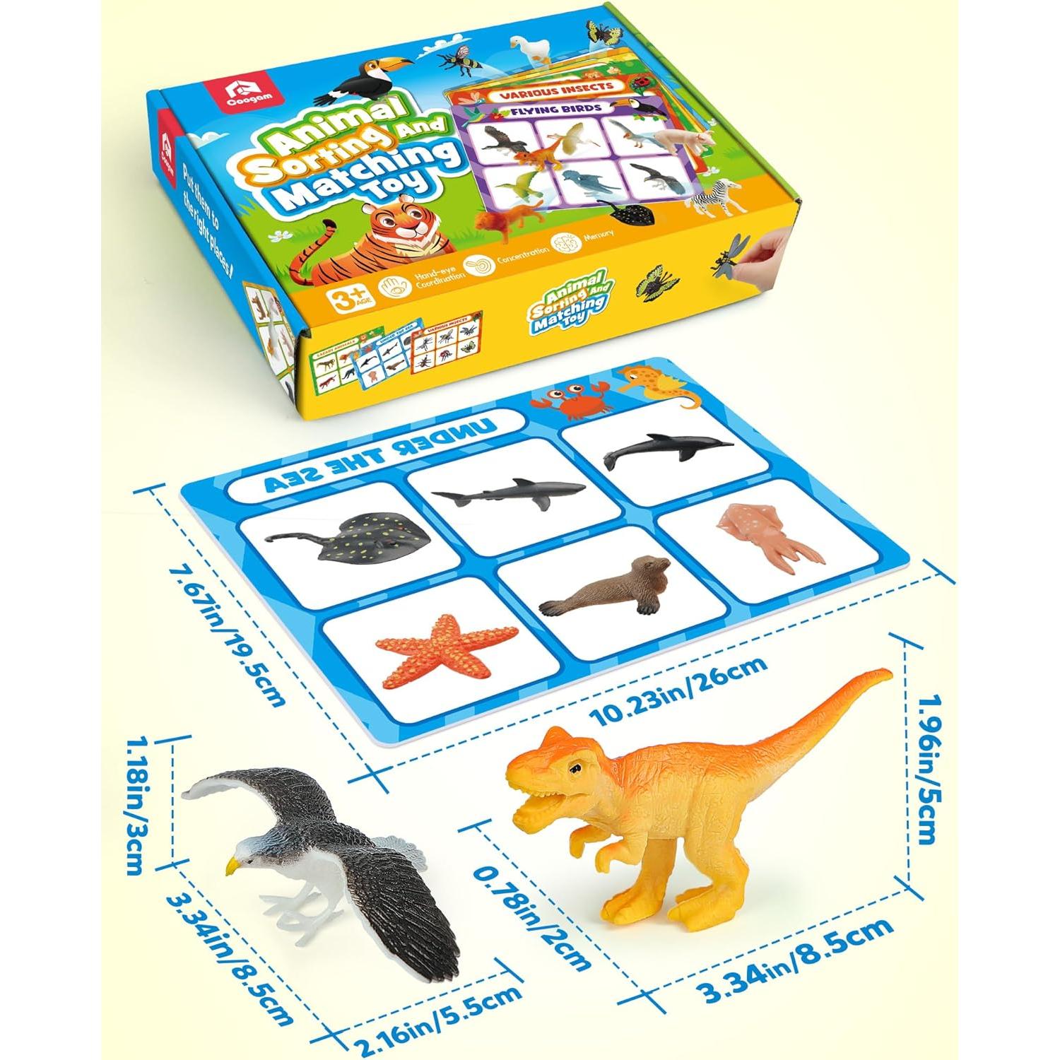Juguete Educativo de Clasificación Coogam - Animales y Tarjetas