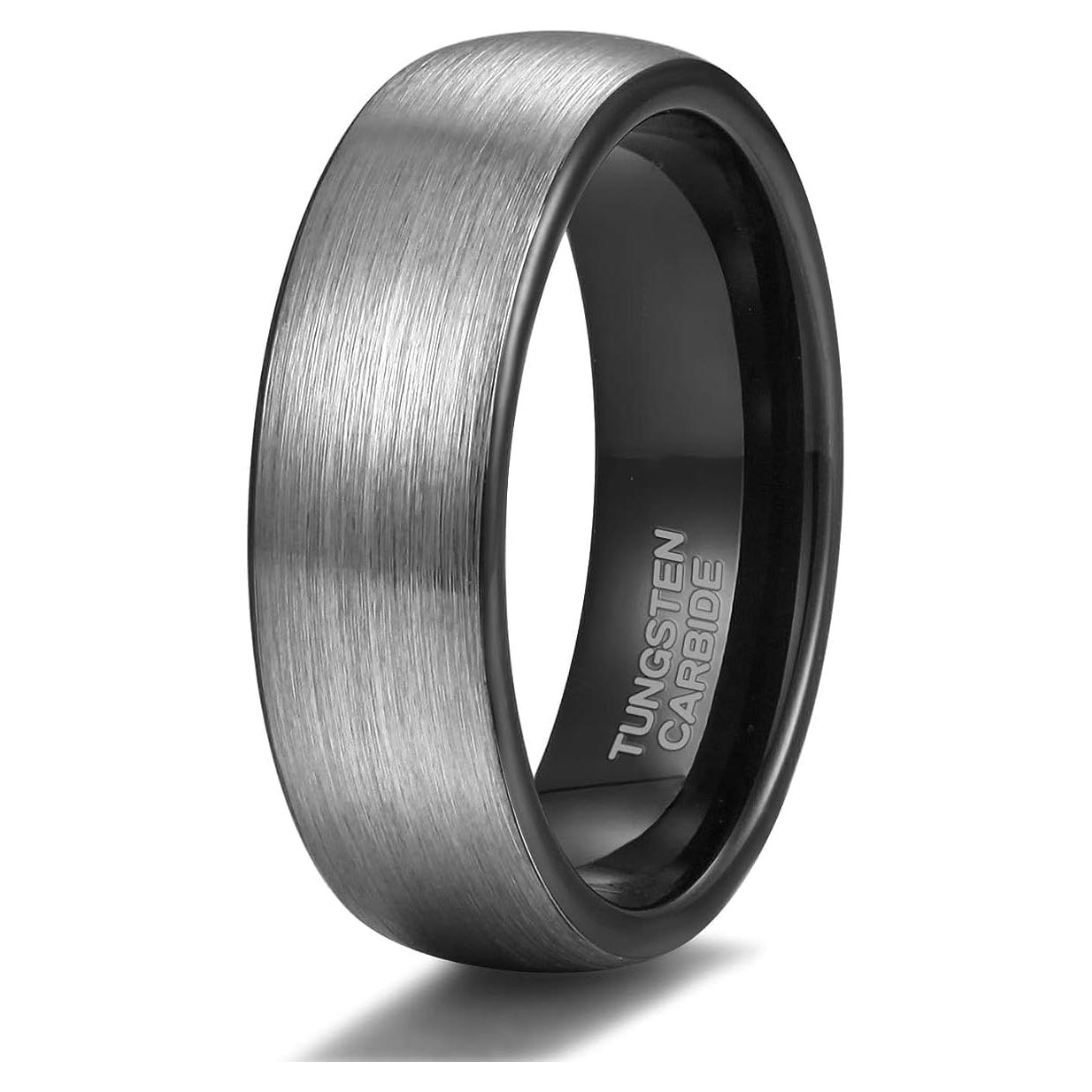 Anillos de Tungsteno TRUMIUM 4mm 6mm 8mm Acabado Negro