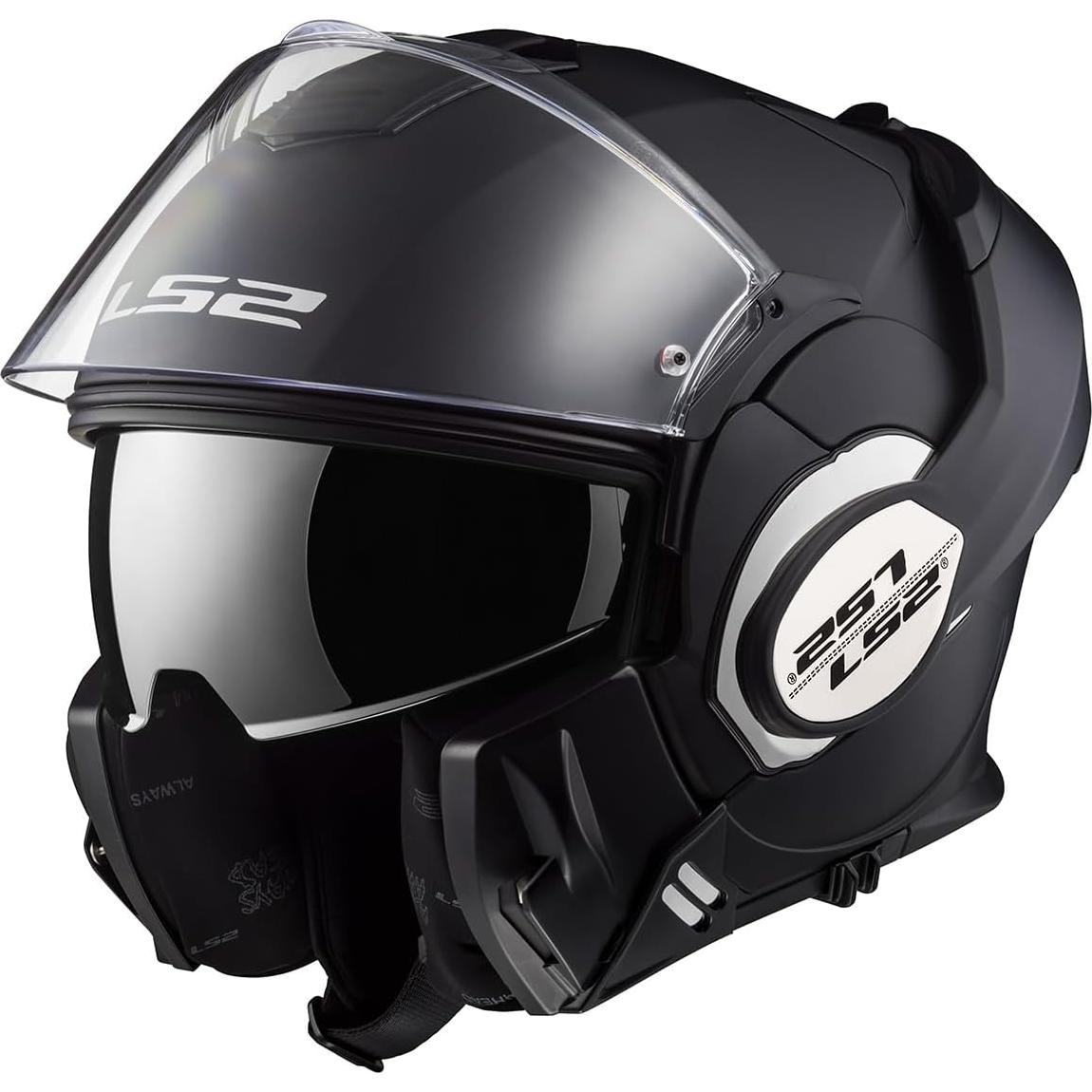 Casco Modular LS2 Valiant Negro Mate X-Pequeño