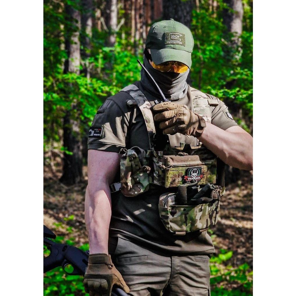 Chaleco Táctico YAKEDA Mini Rig Ajustable Verde Ejército