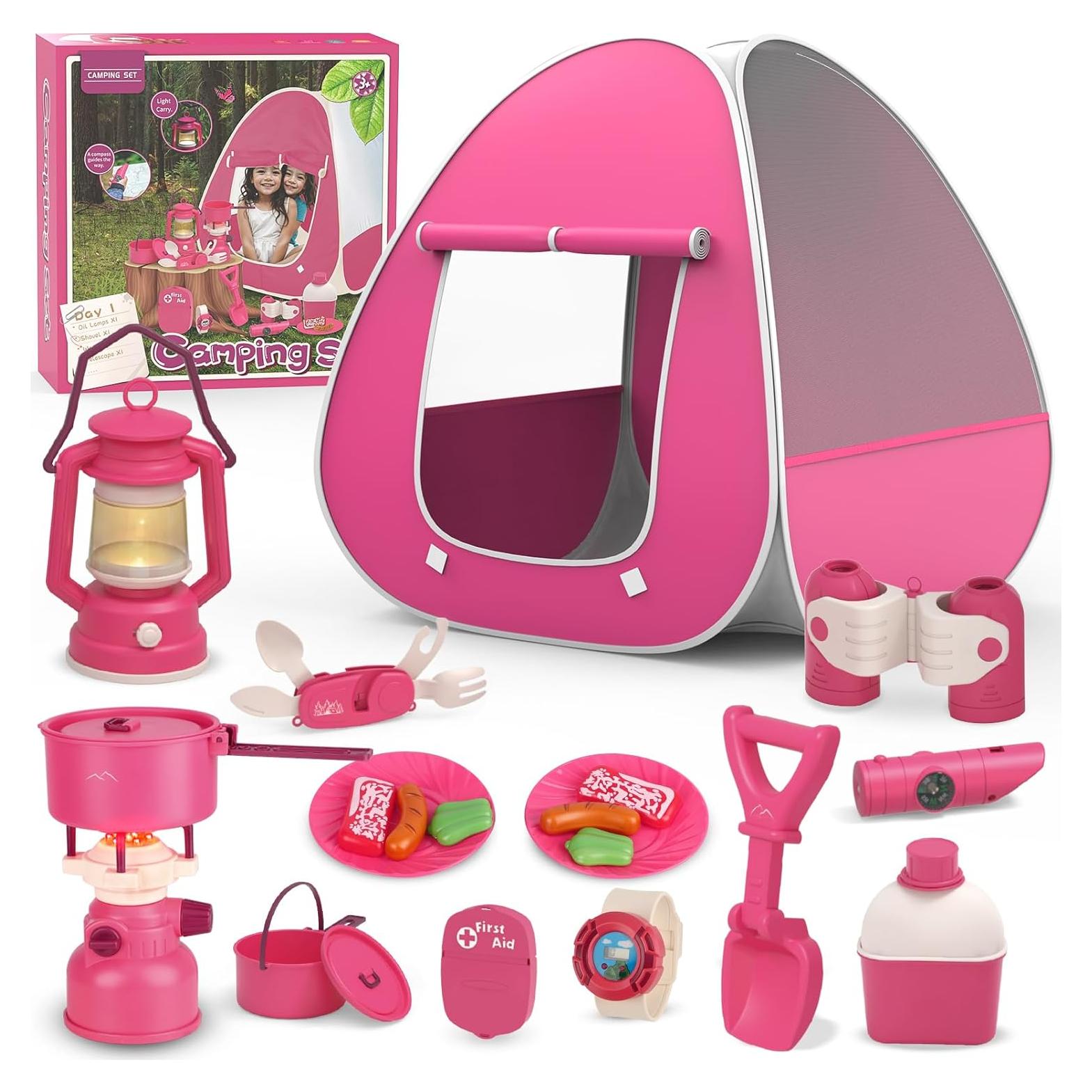 Juego de Camping para Niñas Fidecexv Tienda Plegable 26 Piezas