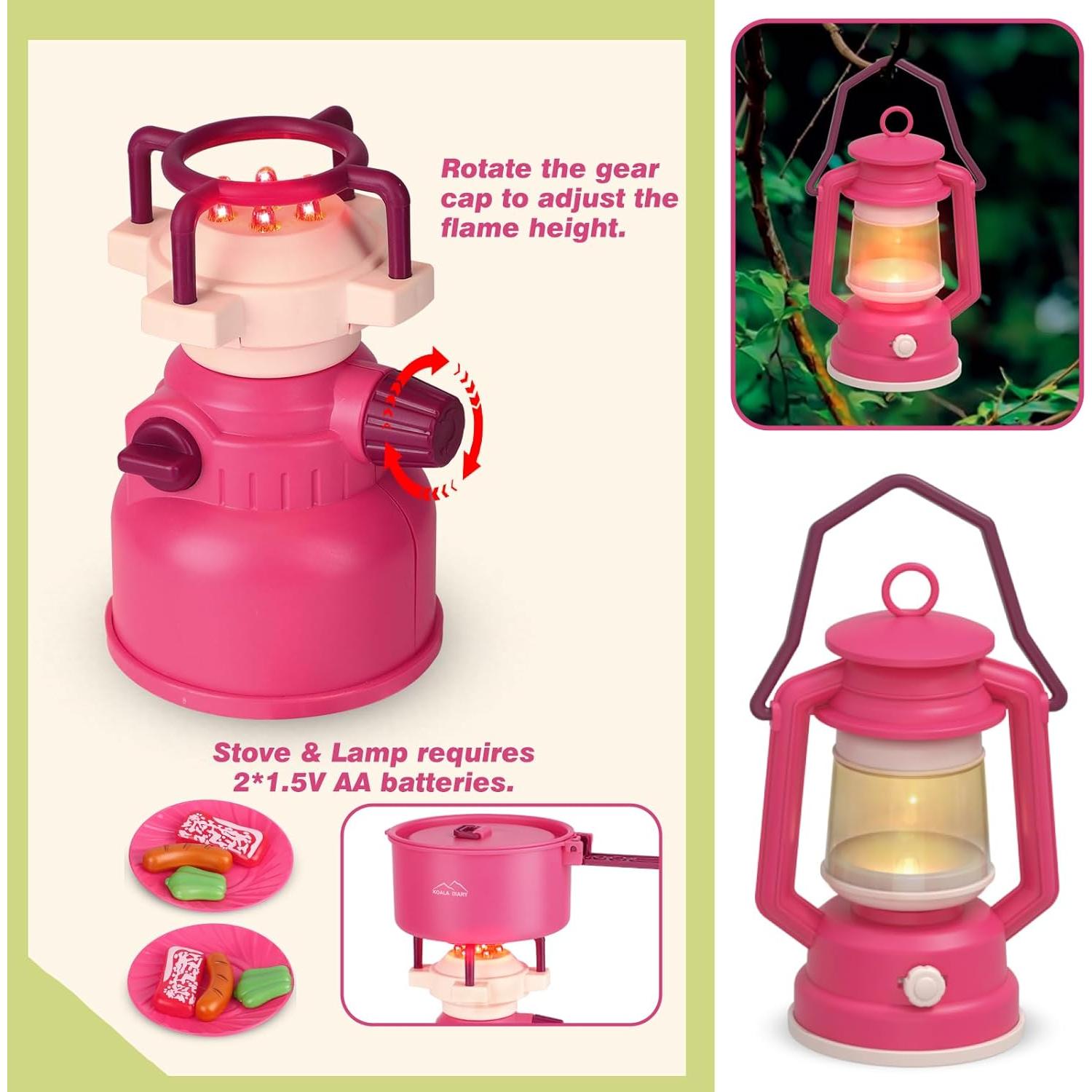 Juego de Camping para Niñas Fidecexv Tienda Plegable 26 Piezas