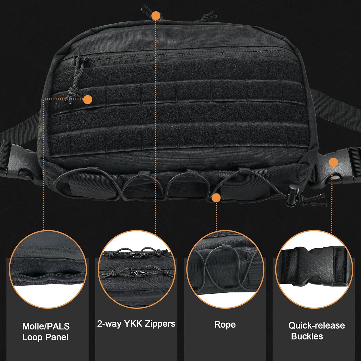 Chaleco Táctico Tactifans con Funda para Pistola Oculta