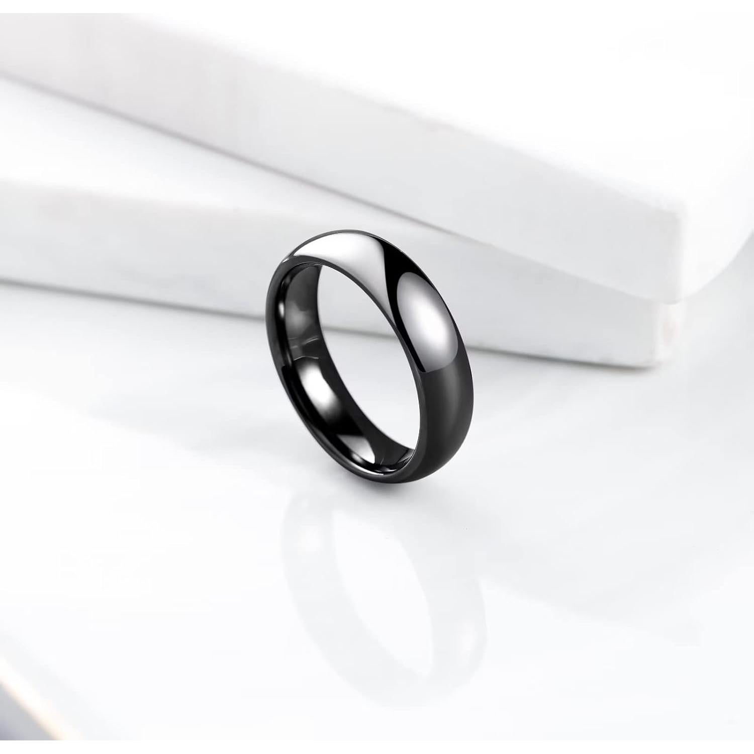 Anillo de tungsteno King Will 4mm pulido en varios colores