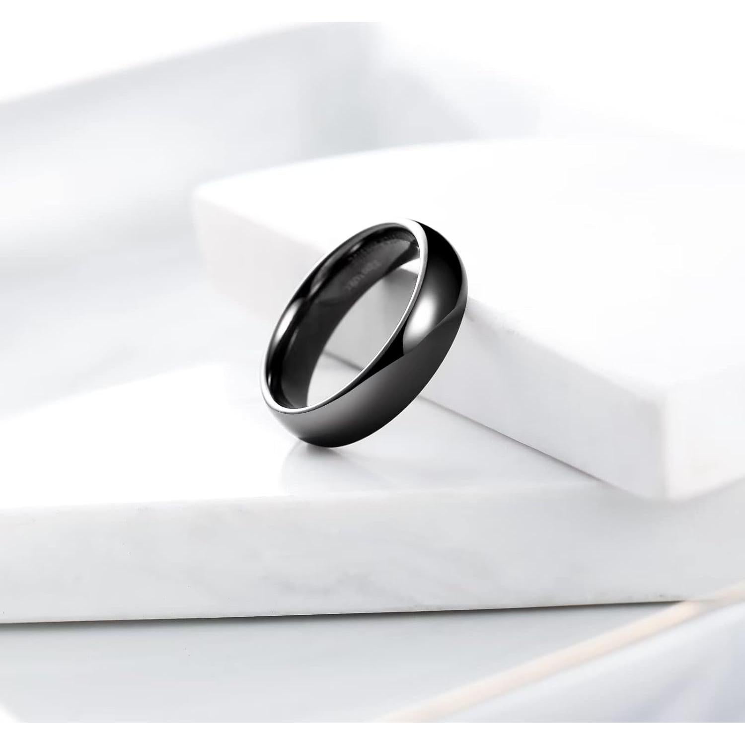 Anillo de tungsteno King Will 4mm pulido en varios colores