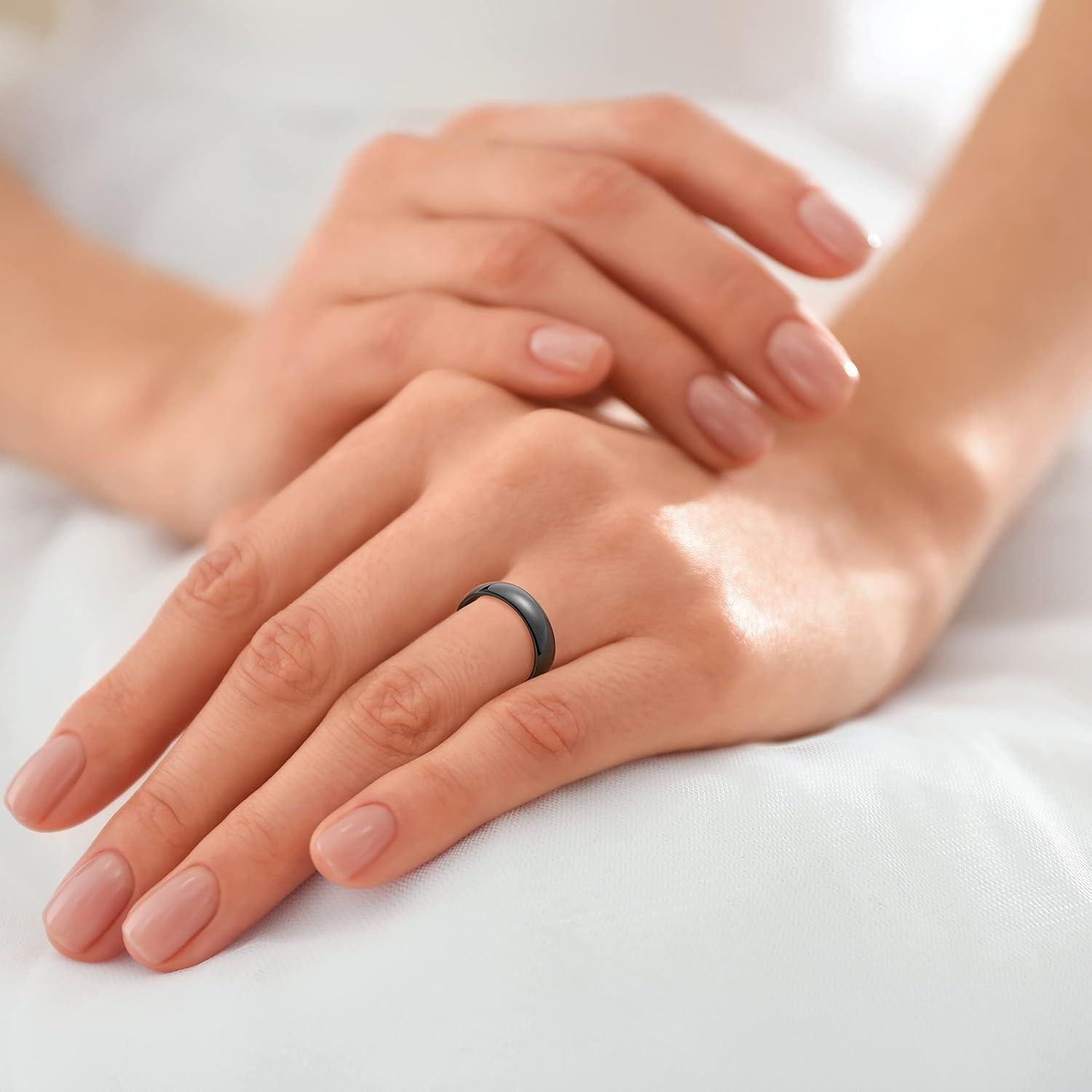 Anillo de tungsteno King Will 4mm pulido en varios colores