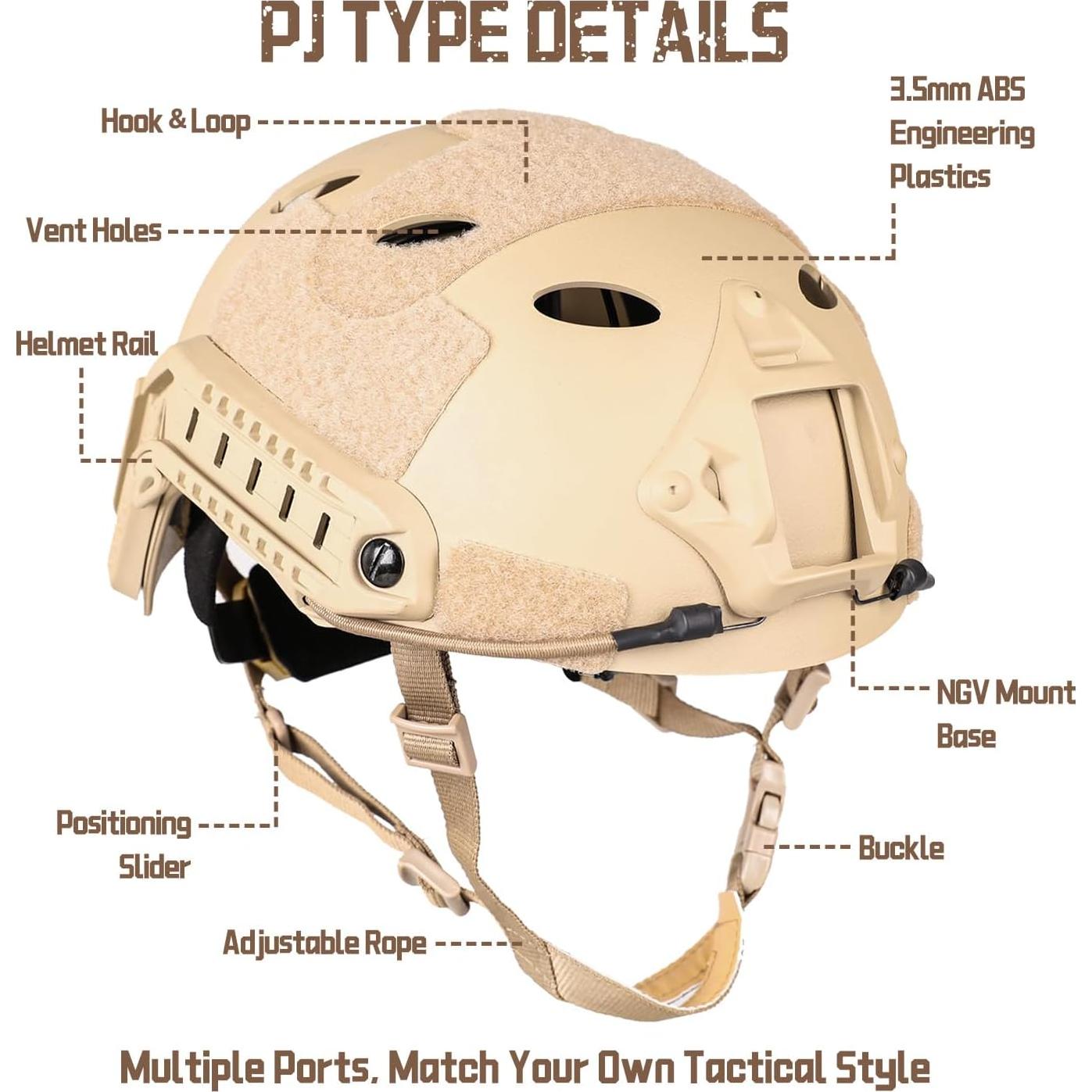 Casco Táctico Tumhuts TUM-001 Ajustable para Airsoft