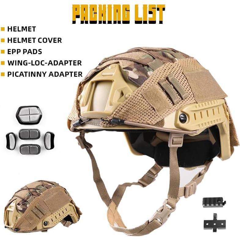Casco Táctico Tumhuts TUM-001 Ajustable para Airsoft