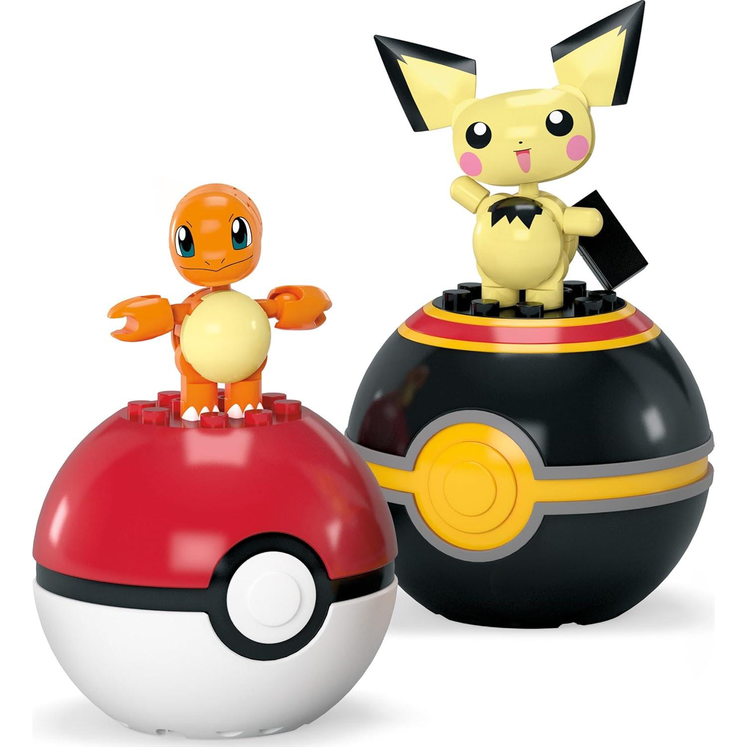 Juguetes de Construcción MEGA Pokémon Charmander y Pichu 40 Piezas