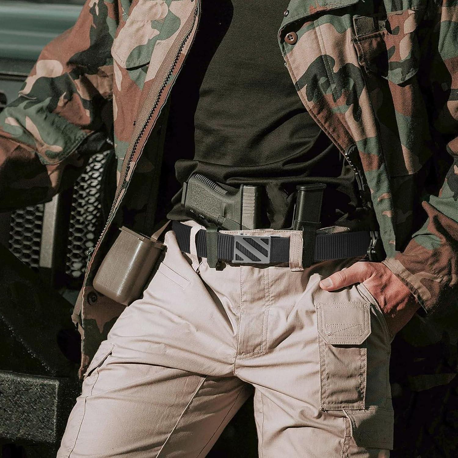 Cinturón Táctico Yoetey Nylon 38mm Ajustable para Hombres