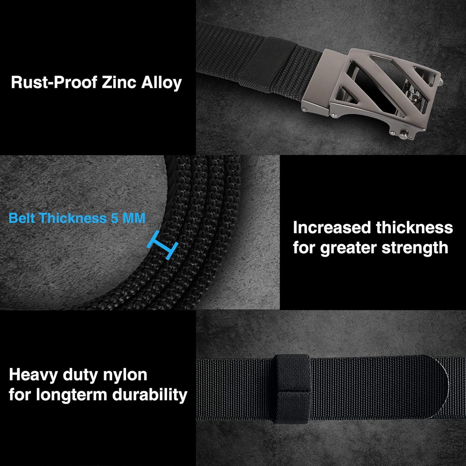 Cinturón Táctico Yoetey Nylon 38mm Ajustable para Hombres