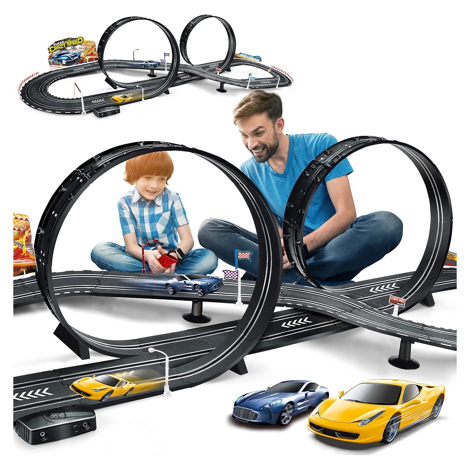 Kids Toy-Electric Powered Slot Car Race Track Set Boys Toys for 6 7 8-12 Years Old Boy Girl Best Gifts