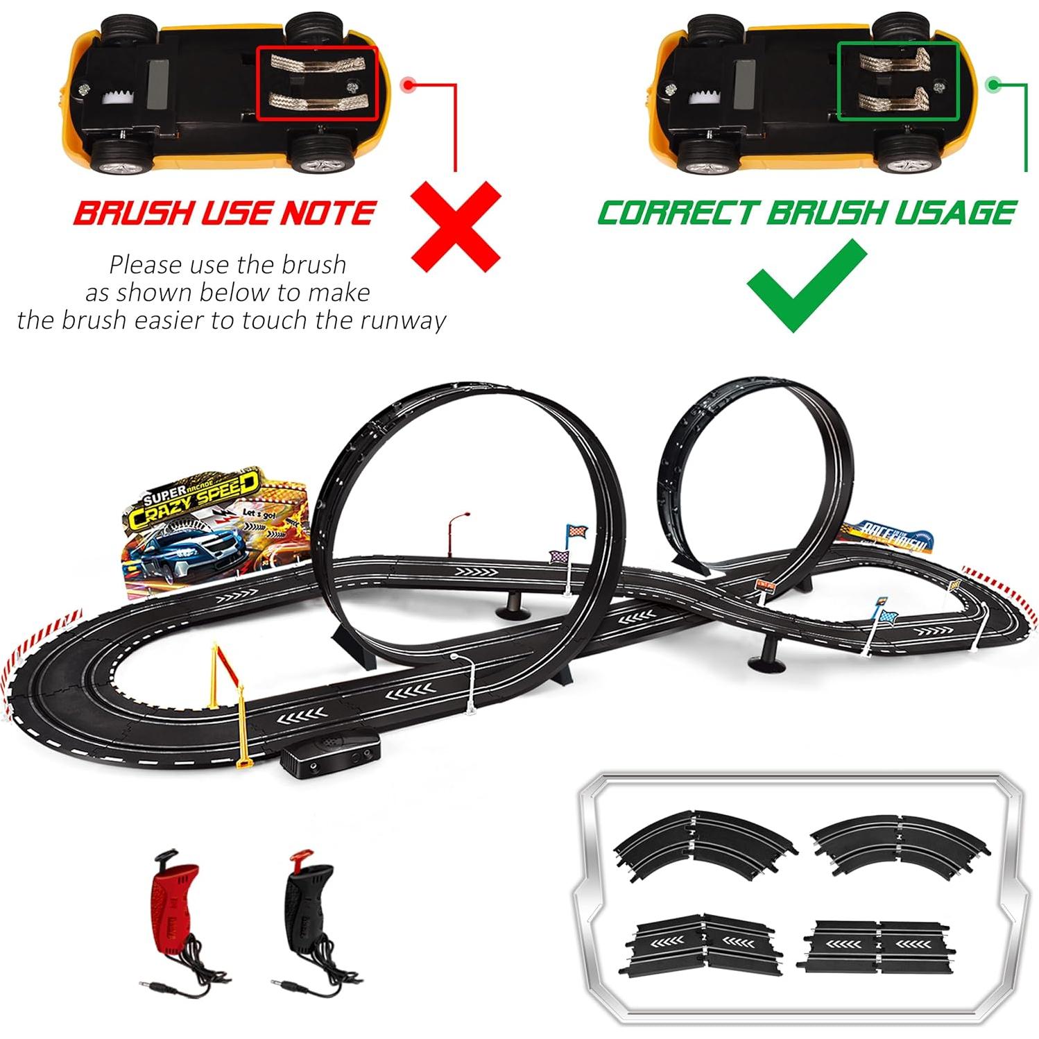 Kids Toy-Electric Powered Slot Car Race Track Set Boys Toys for 6 7 8-12 Years Old Boy Girl Best Gifts