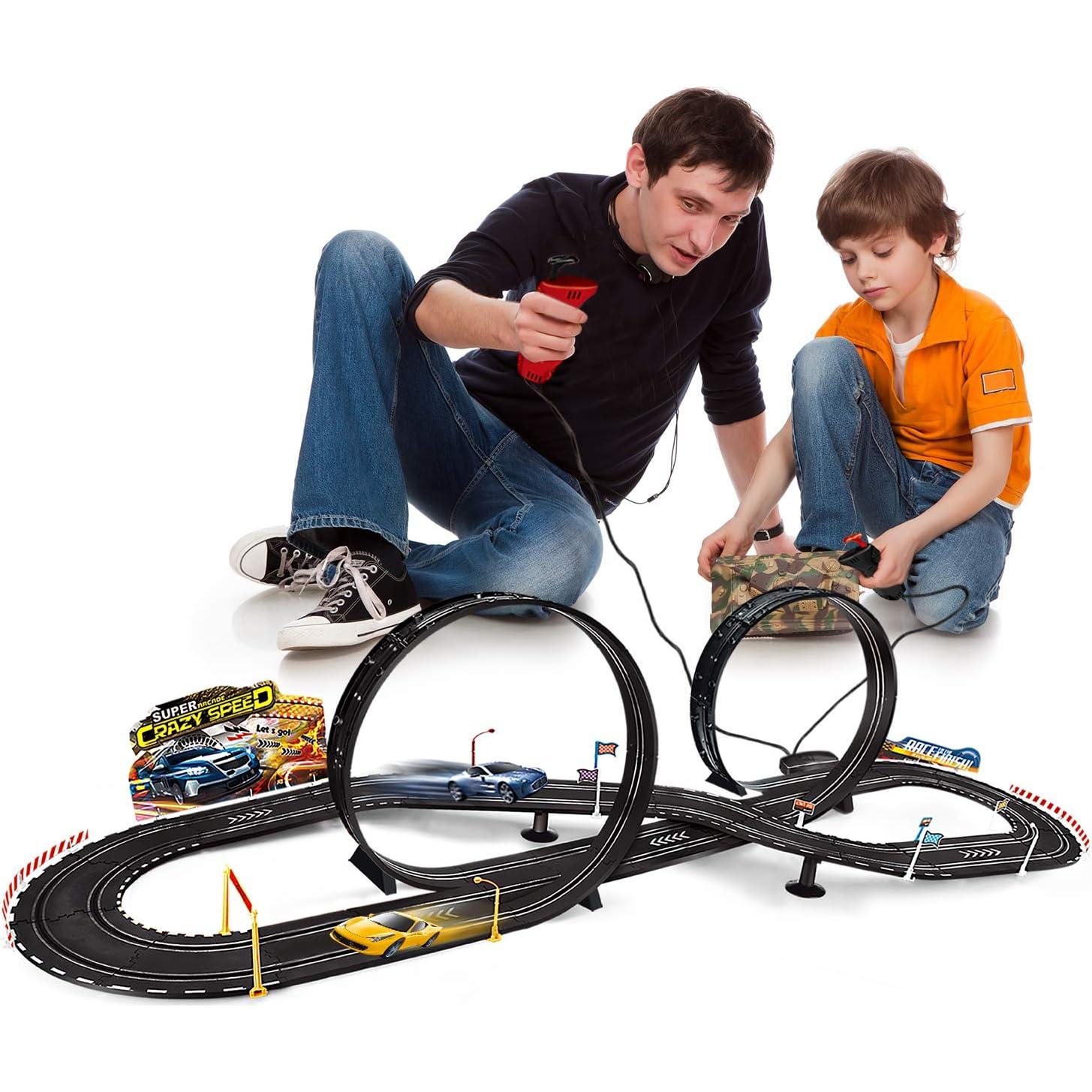 Kids Toy-Electric Powered Slot Car Race Track Set Boys Toys for 6 7 8-12 Years Old Boy Girl Best Gifts