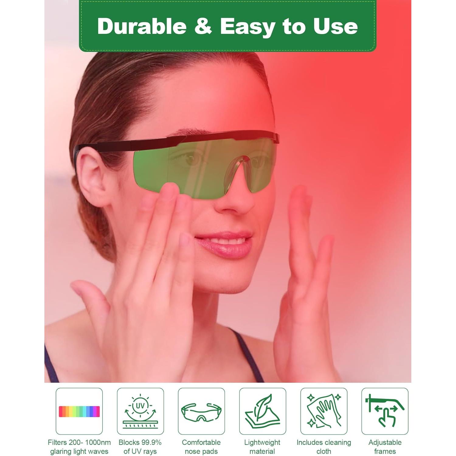 Gafas de Terapia de Luz Roja LIGHTMEUP Verde 3 Piezas