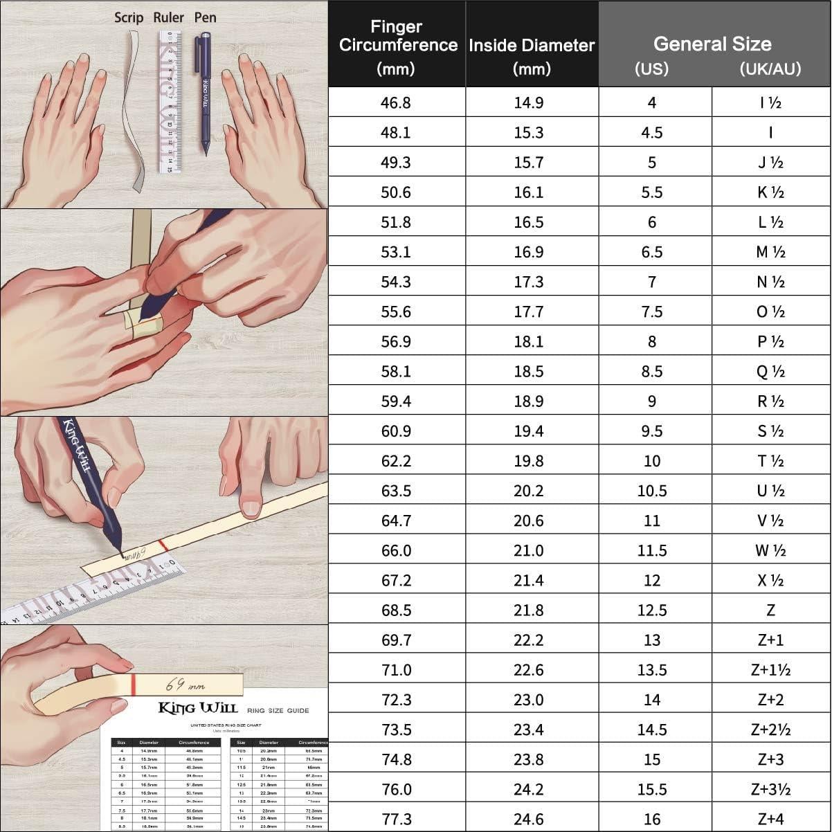 Anillo de Tungsteno King Will 4mm Brillo Plata Gunmetal