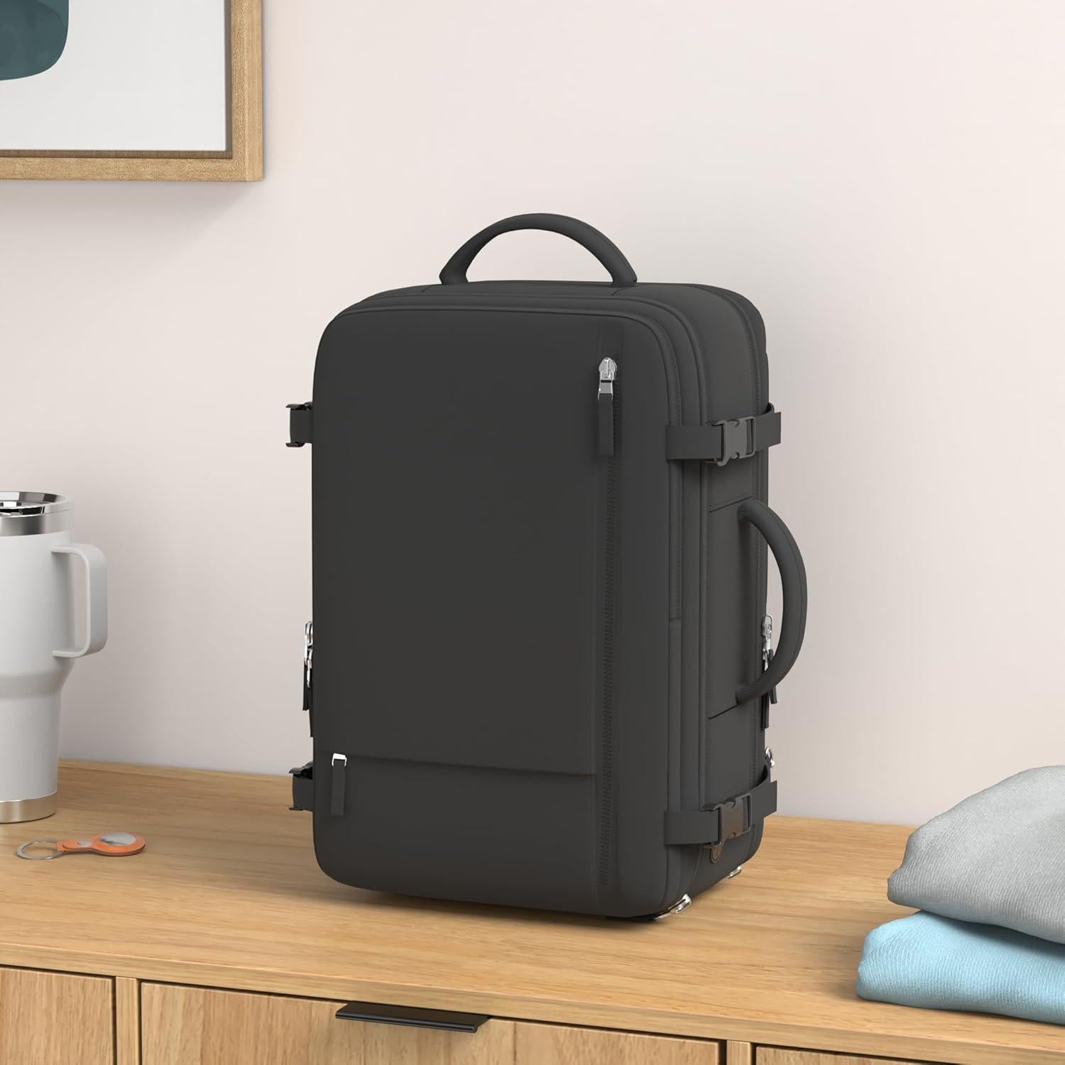 Mochila de Viaje Beraliy 40L para Laptop 17.3" Negra