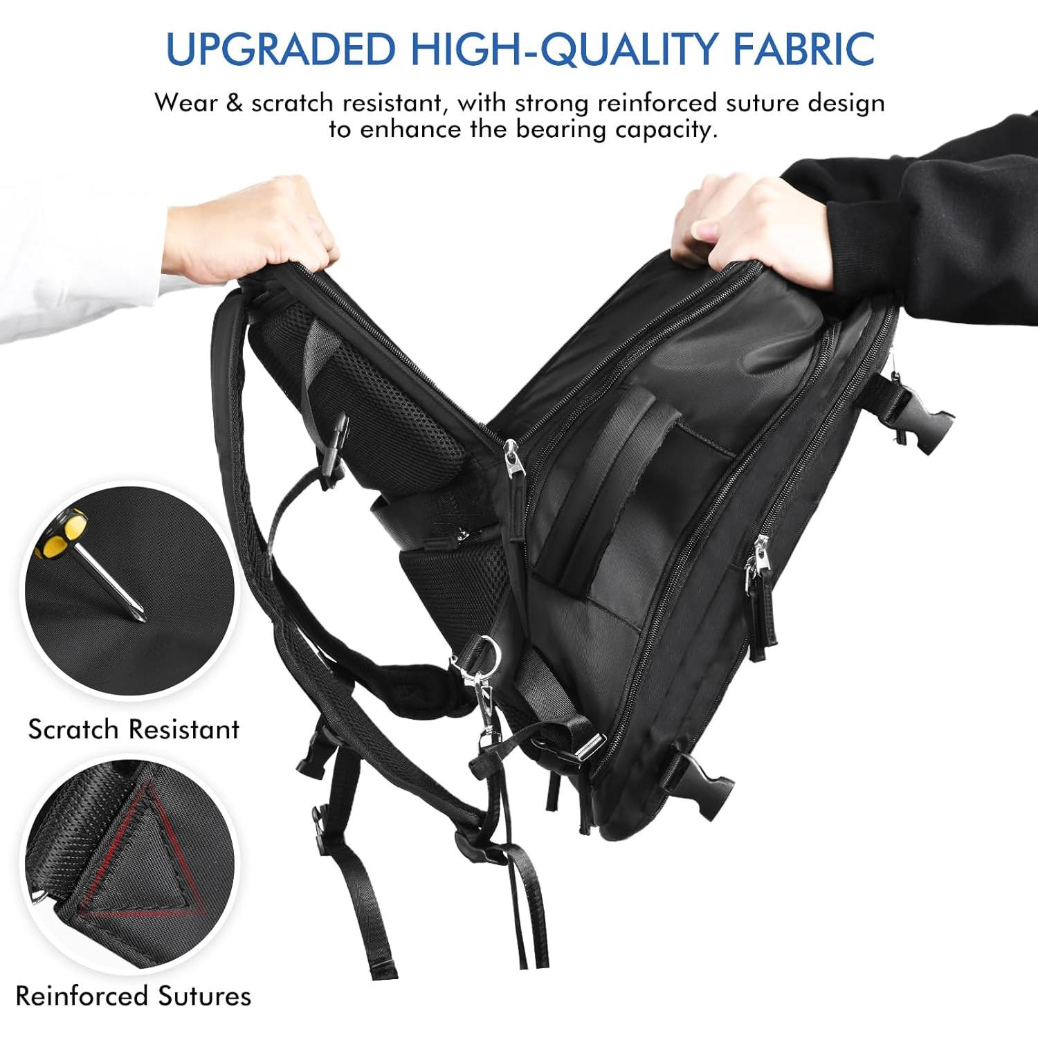 Mochila de Viaje Beraliy 40L para Laptop 17.3" Negra