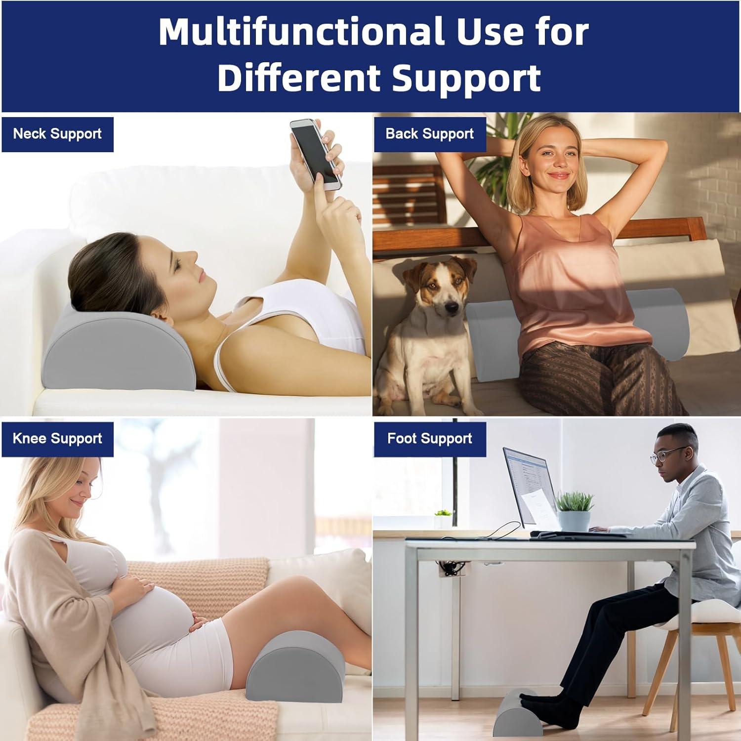 Almohada de Soporte para Rodilla Ruizman - Espuma Viscoelástica con Funda Refrigerante