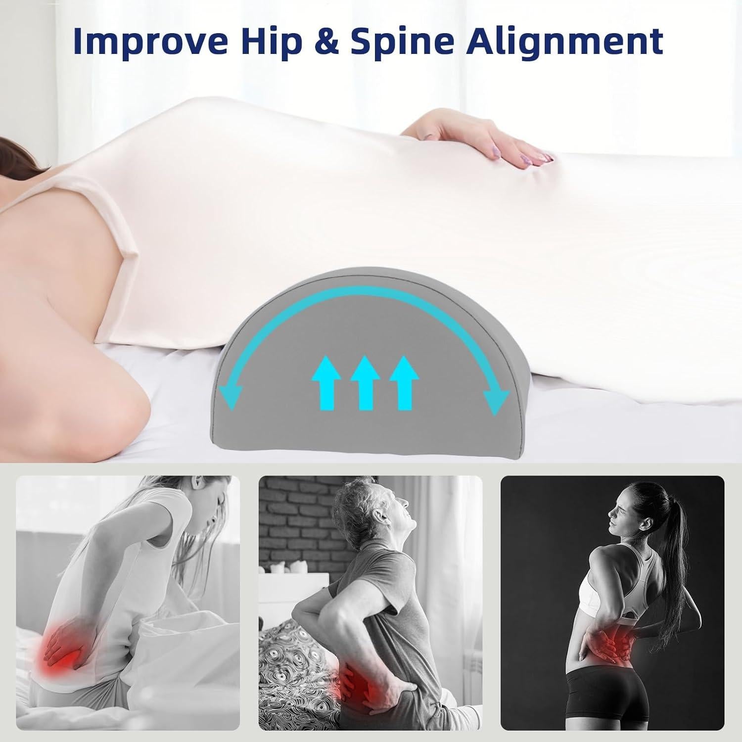 Almohada de Soporte para Rodilla Ruizman - Espuma Viscoelástica con Funda Refrigerante